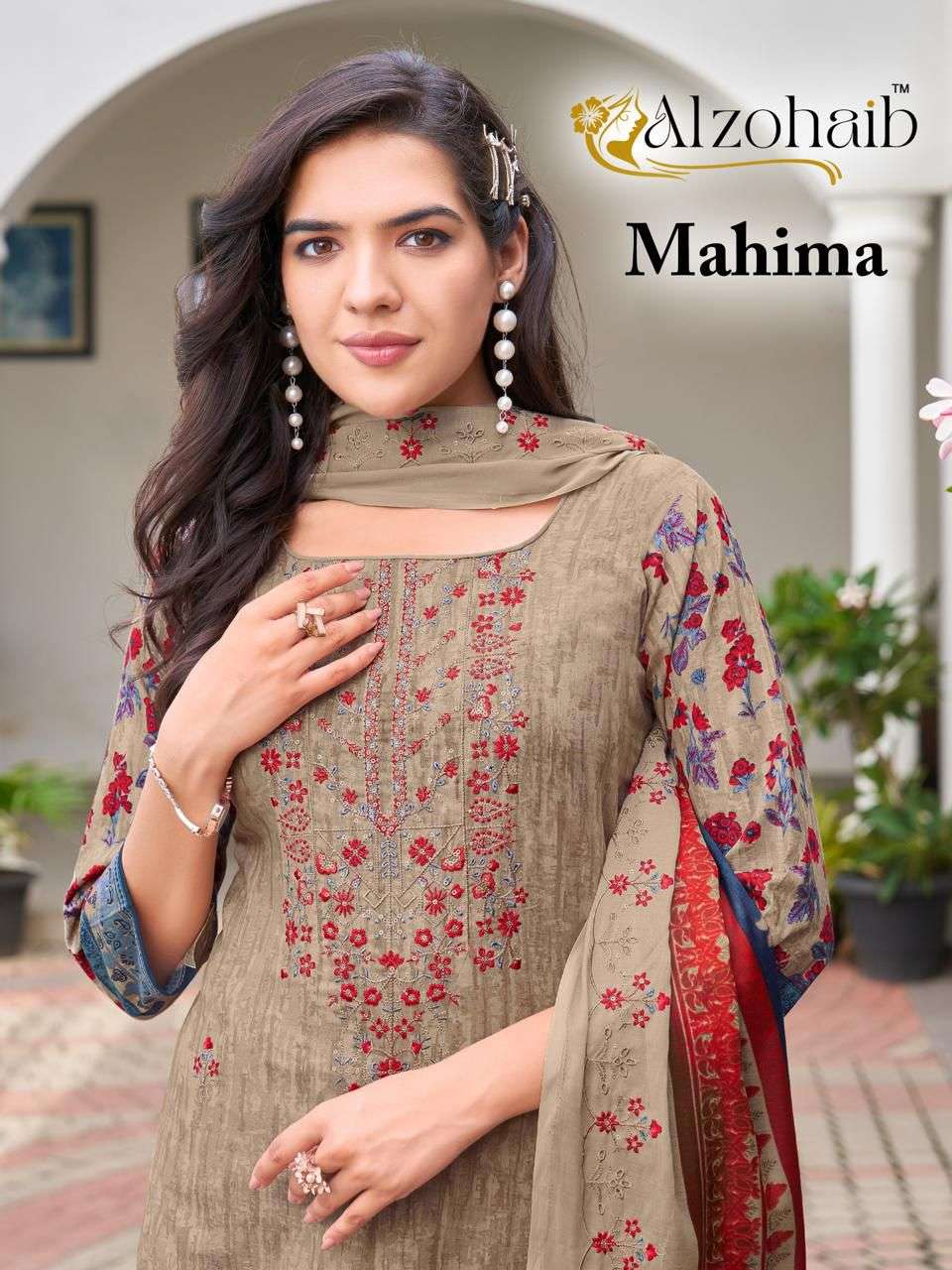 AL ZOHAIB MAHIMA 1262 TO 1267 PURE COTTON PRINT MTERIAL SUIT...
