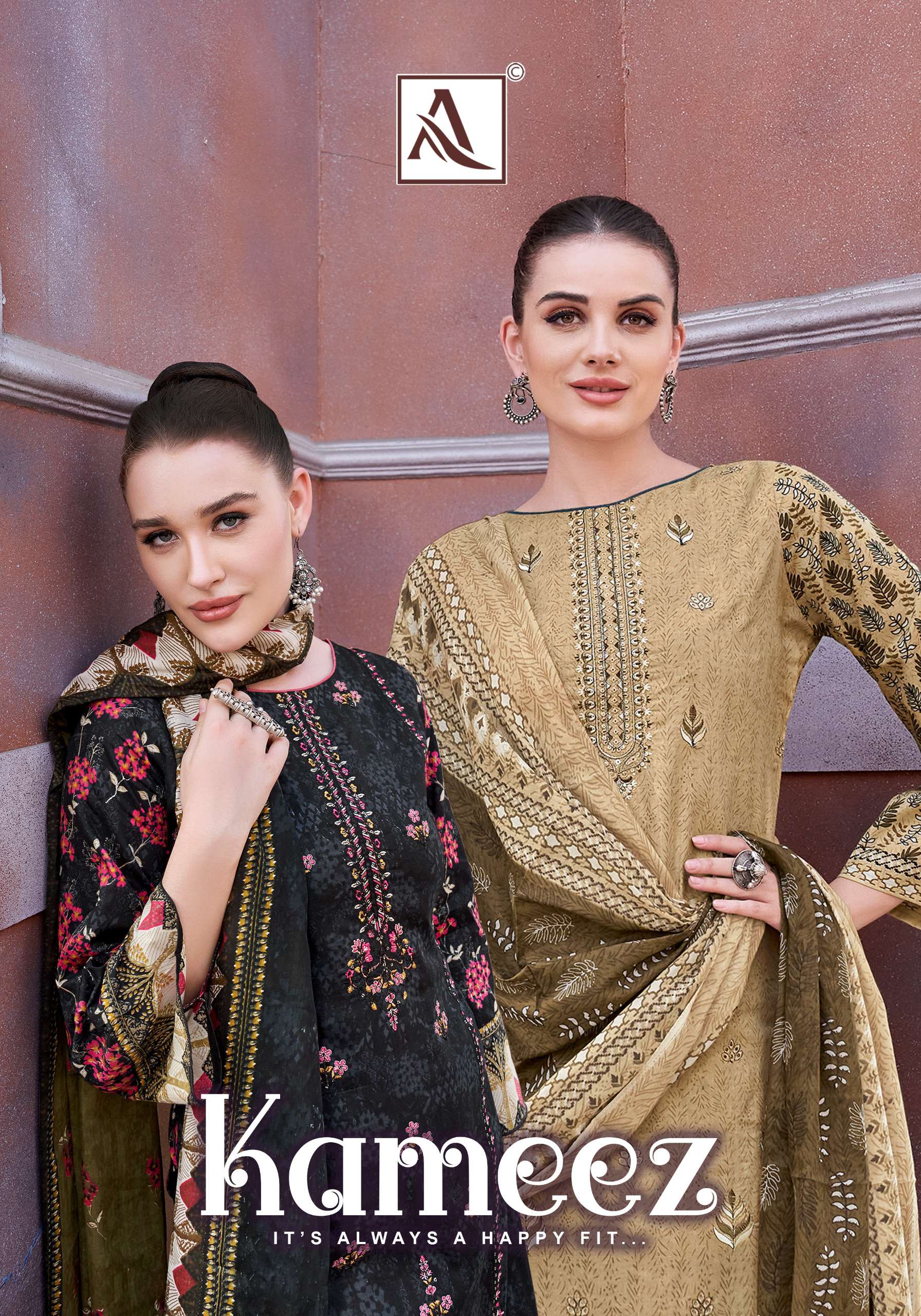 ALOK SUIT KAMEEZ CAMBRIC COTTON PAKISTANI DESIGNER SUIT RESE...