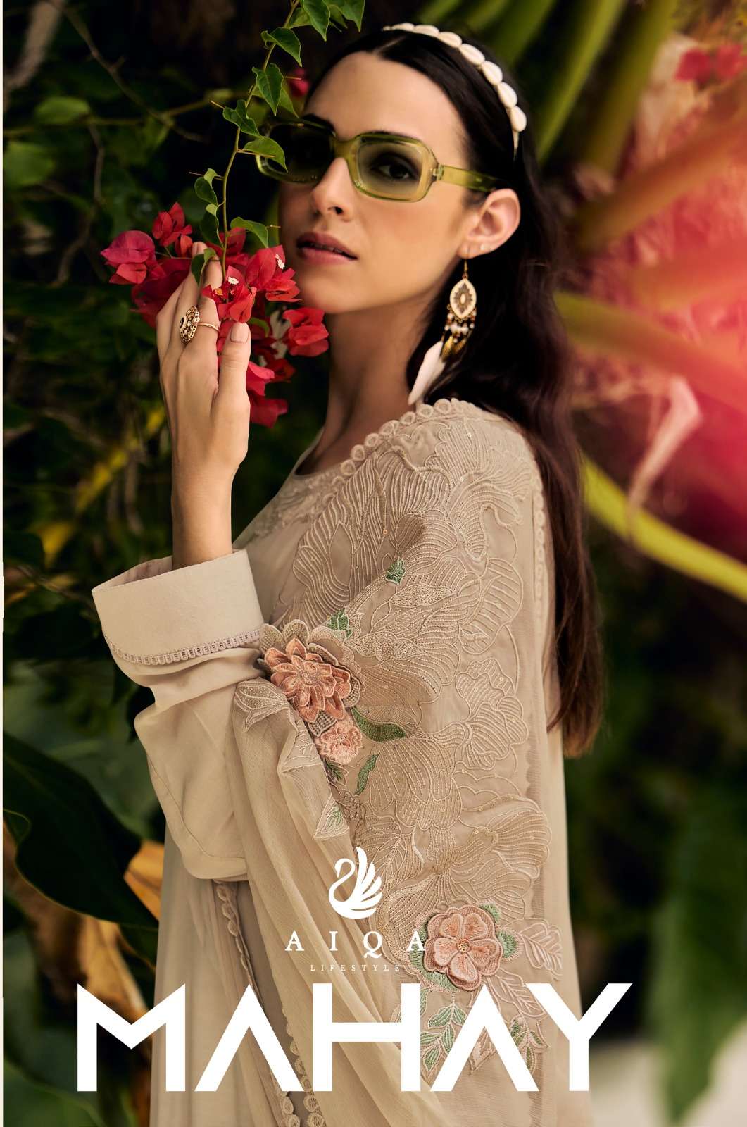 ALQA MAHAY MUSLIN SILK WITH FANCY EPLIC SALWAR SUIT COLLECTI...