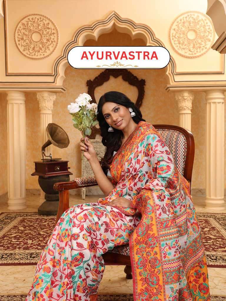 ASTITA Ayurvastra LINEN COTTON KASHMIRI STYLE PRINTED FANCY ...