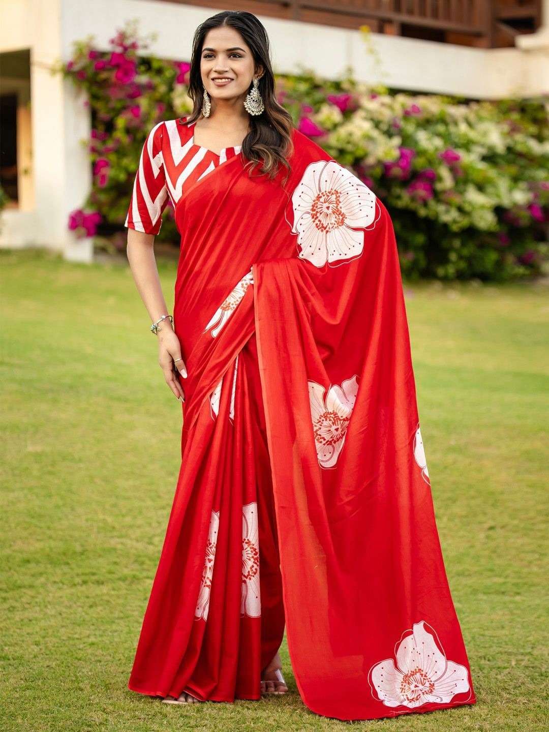 Block Printed Mul Cotton fabric fancy saree best Collection ...
