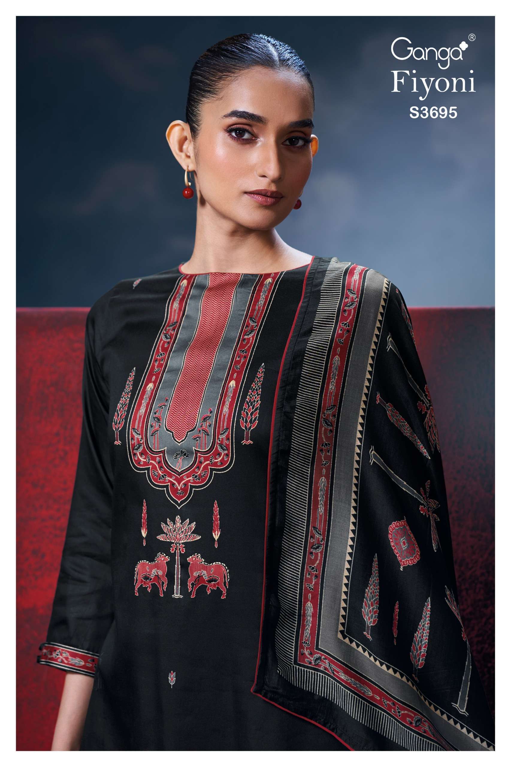 GANGA FASHION FIYONI 3695 PREMIUM COTTON SATIN DRESS MATERIA...