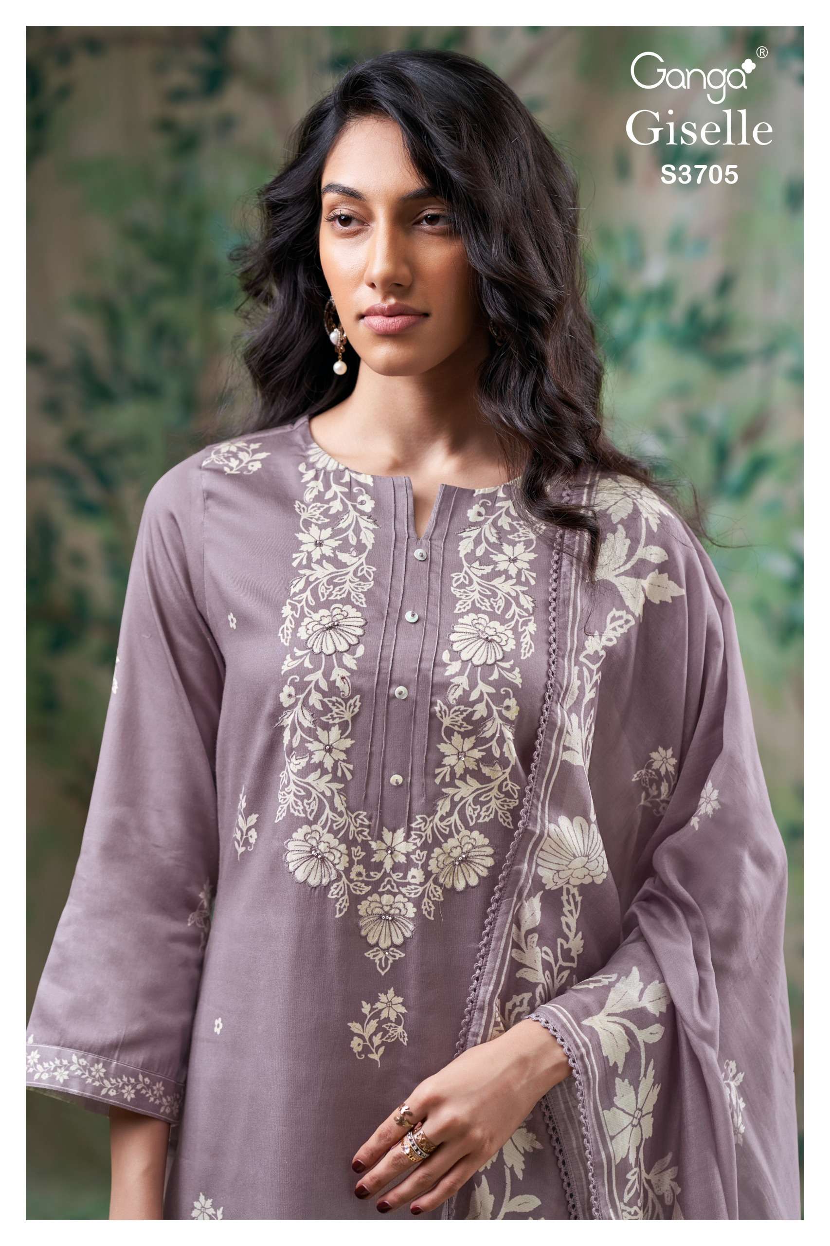 GANGA GISELLE 3705 HIGH BRAND COTTON SATIN DRESS MATERIAL EX...