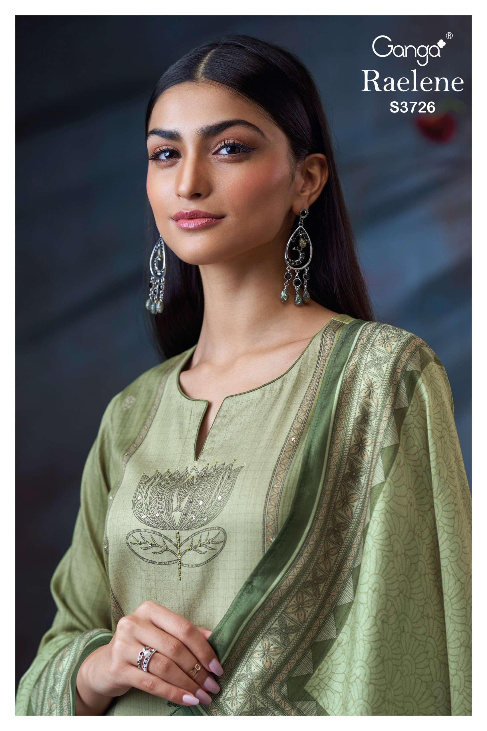 GANGA RAELENE 3726 PREMIUM COTTON SATIN PRINT SUIT WHOLESALE...