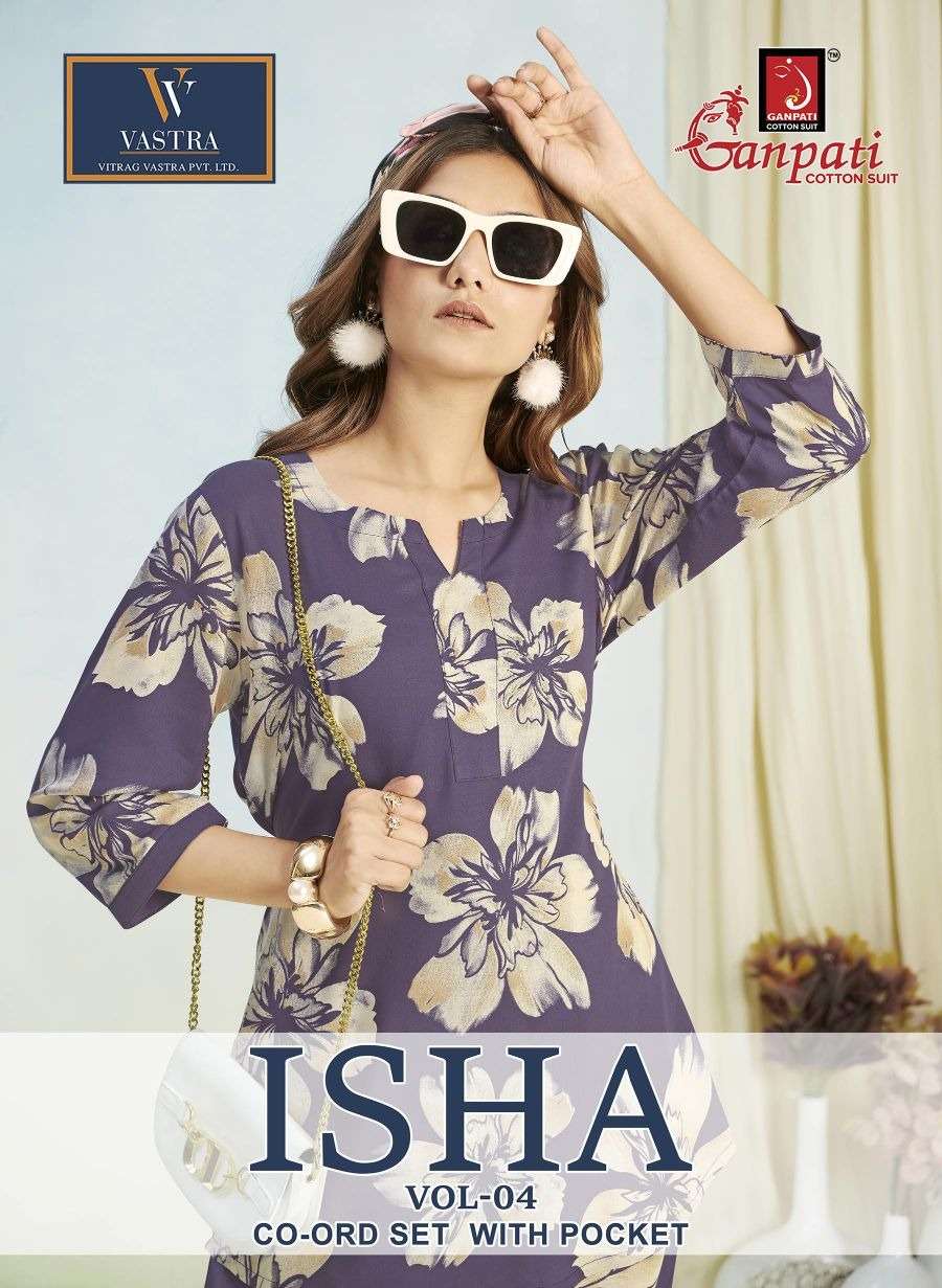 GANPATI ISHA VOL 4 REGULAR WOMEN WEAR RAYON FLOWER PRINT COR...