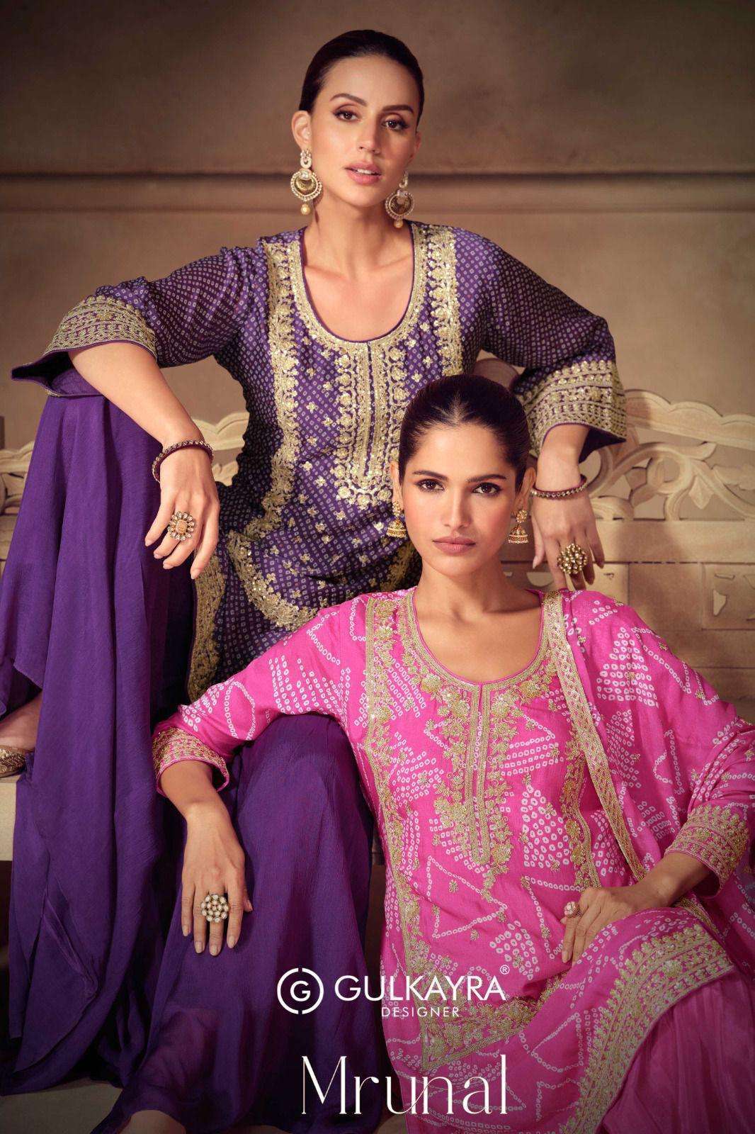 GULKAYRA DESIGNER MRUNAL CHINON SILK DIGITAL PRINTED READYMA...