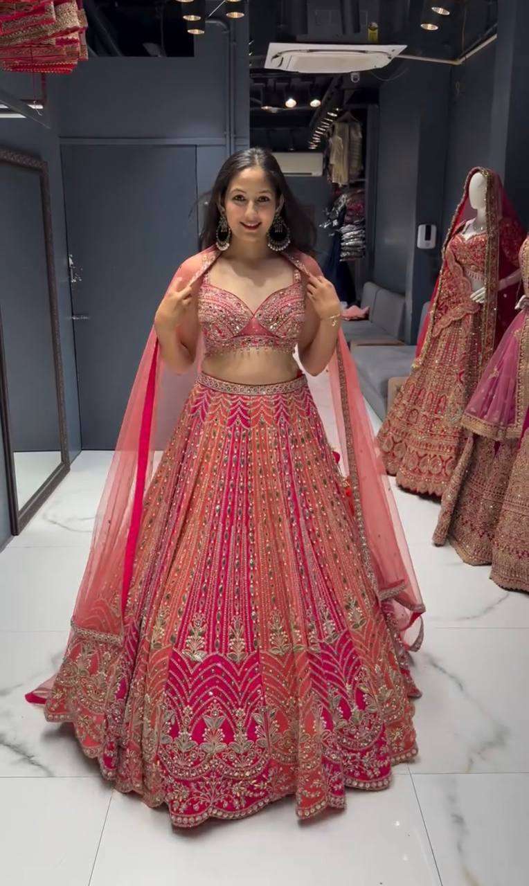 Heavy Georgette Designer Lehenga Choli Bollywood Style 1042