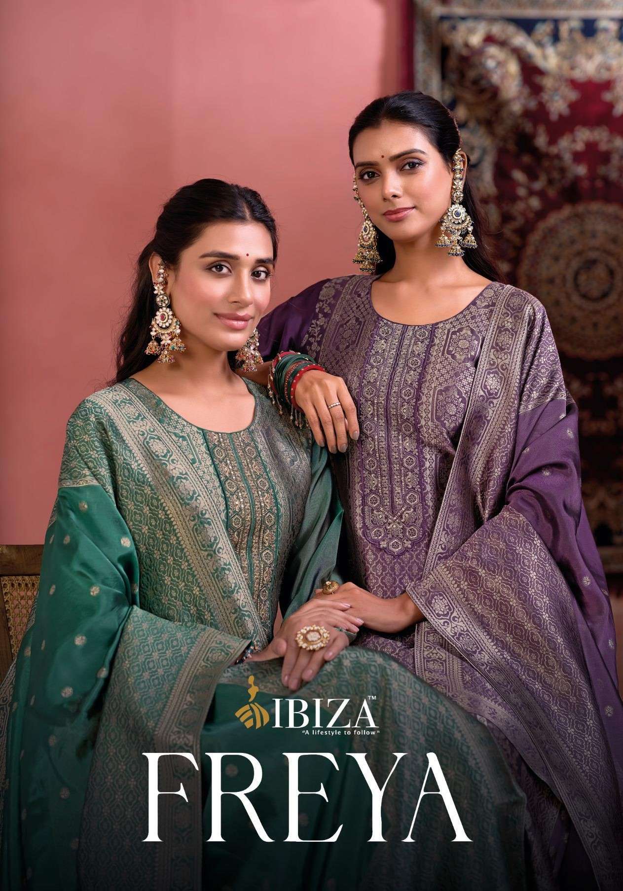 IBIZA FREYA HIT BRAND PURE BANGLORY SILK SUIT FOR UNSTITCH E...