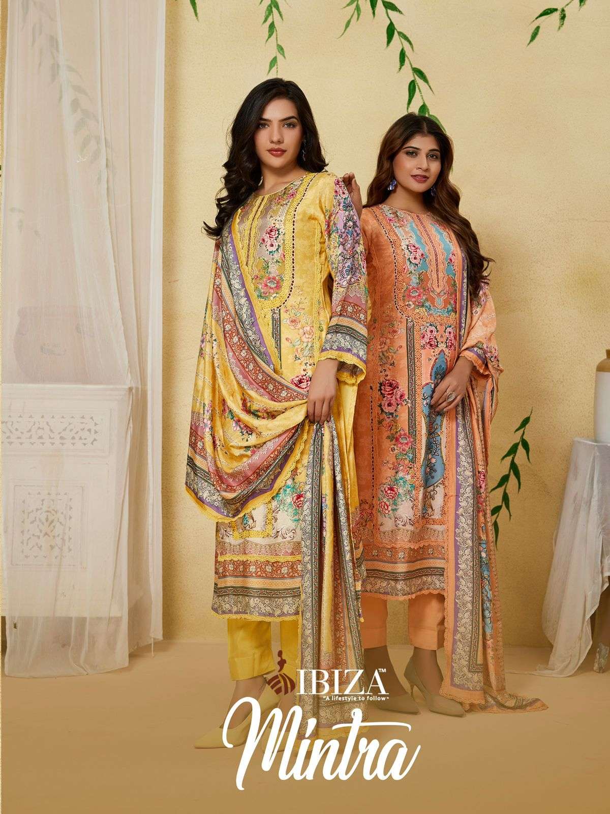 IBIZA MINTRA BEMBERG MUSLIN PRINTED MATERIAL SUIT WHOLESALE ...