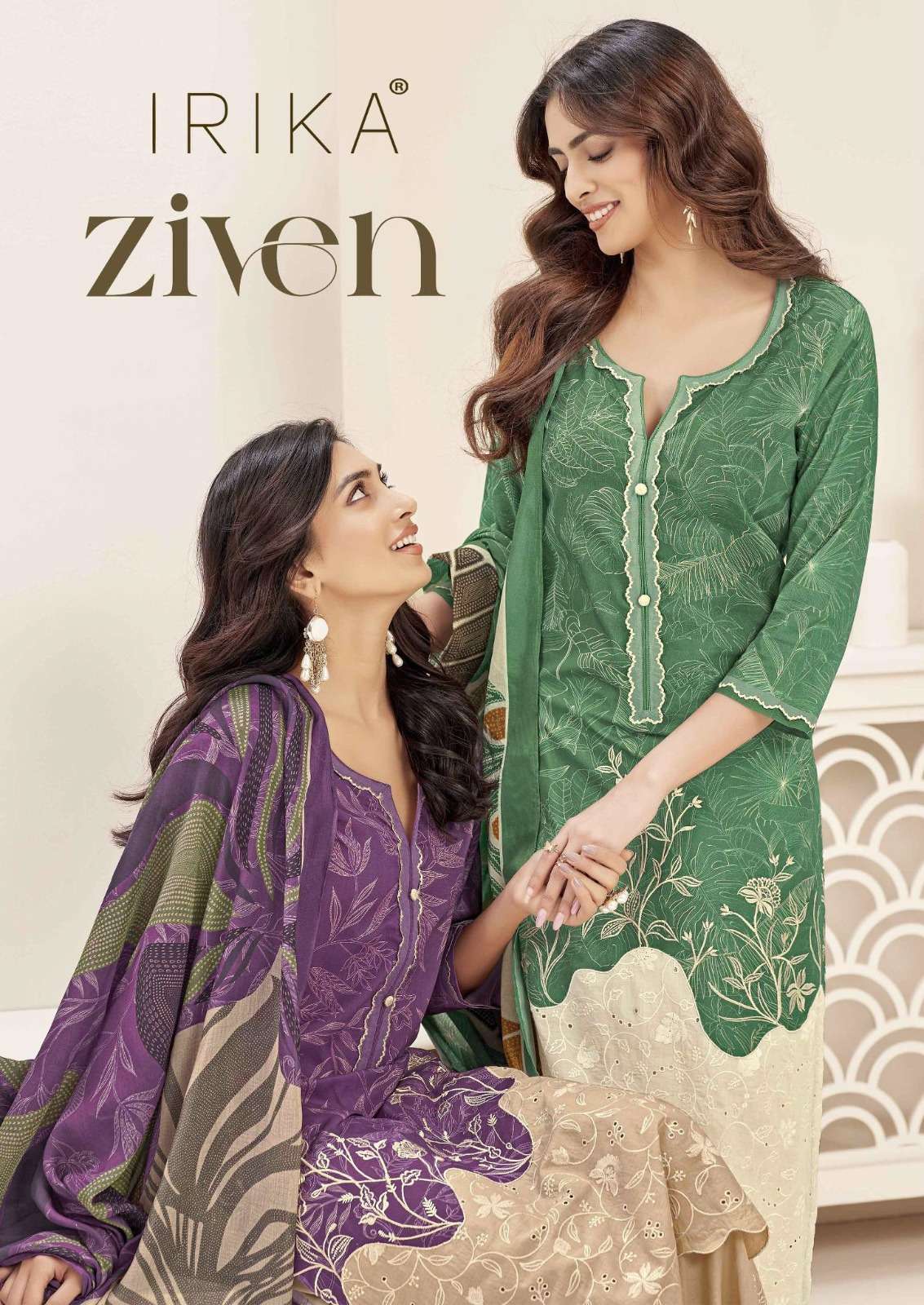 IRIKA ZIVEN DIGITAL PRINTED COTTON SALWAR SUIT COLLECTION EX...