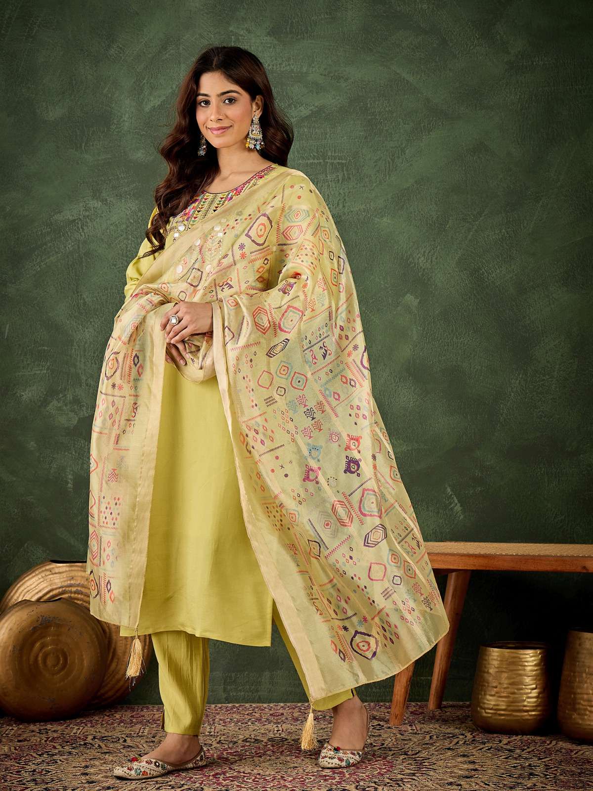 JALAK HEAVY SILK EMBROIDERY WORK READYMADE SUIT WHOLESALE ST...