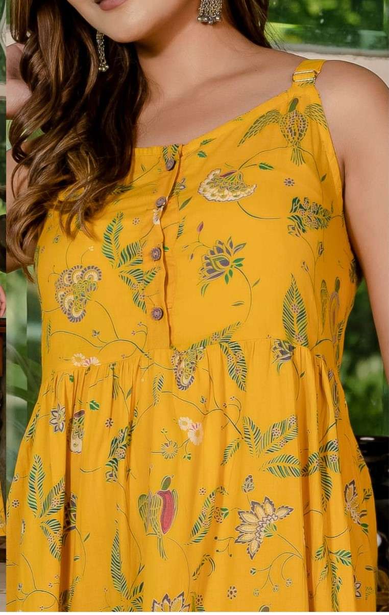 K 184 WESTERN STYLE SLEEVELEES KURTI ONE SIDE POCKET DEALER ...