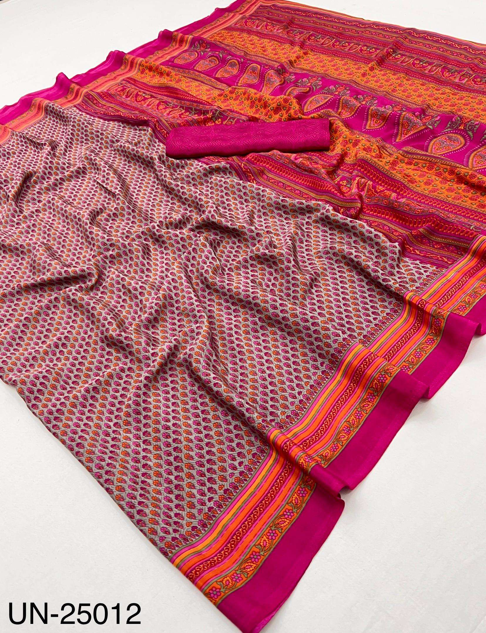 Kazari Series Unnati soft Crepe fabric regular wear fancy sa...