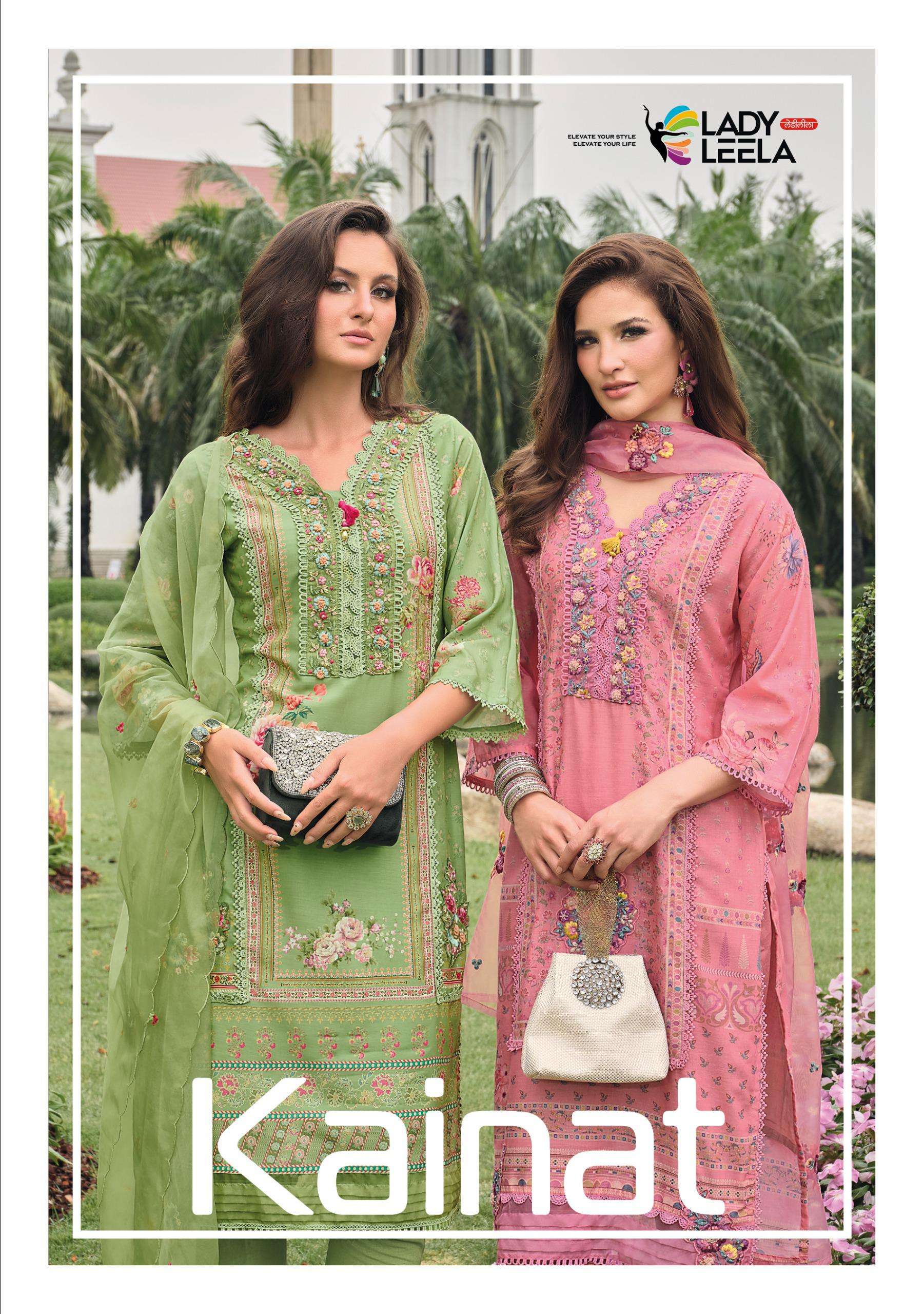 LADY LEELA KAINAT SHADI TYPE HEAVY HANDWORK MUSLIN PRINT SUI...