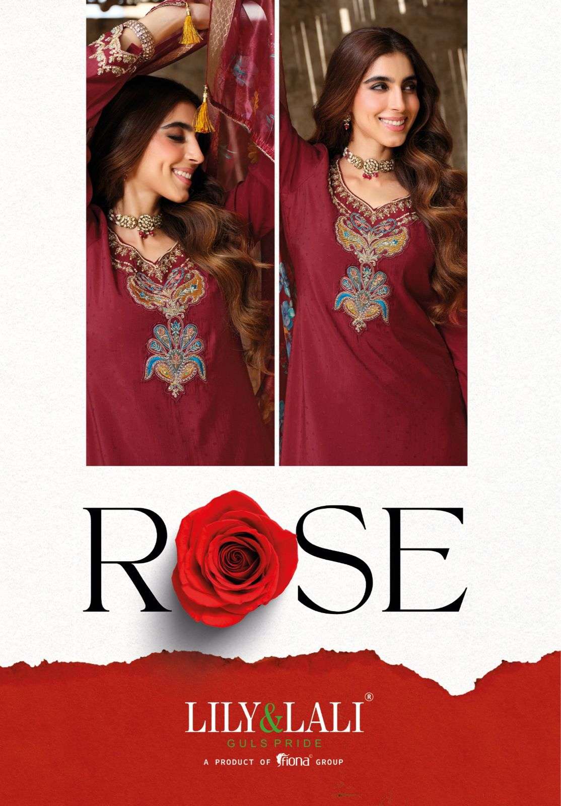 LILY & LALI ROSE HANDWORK SILK COTTON LINING WOMEN SUIT RESE...