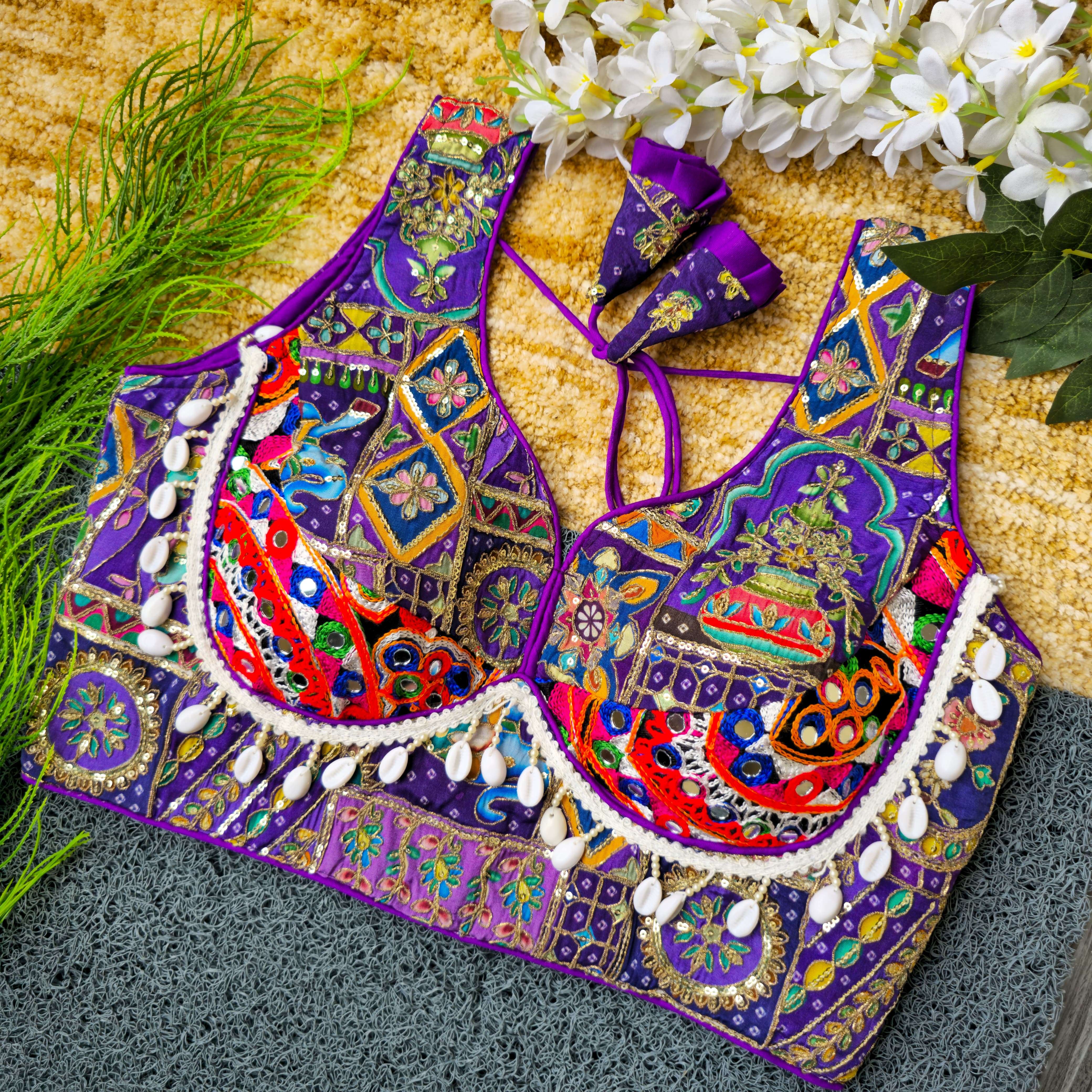 Navratri Blouse designs Crepe Viscose designer blouse 6390