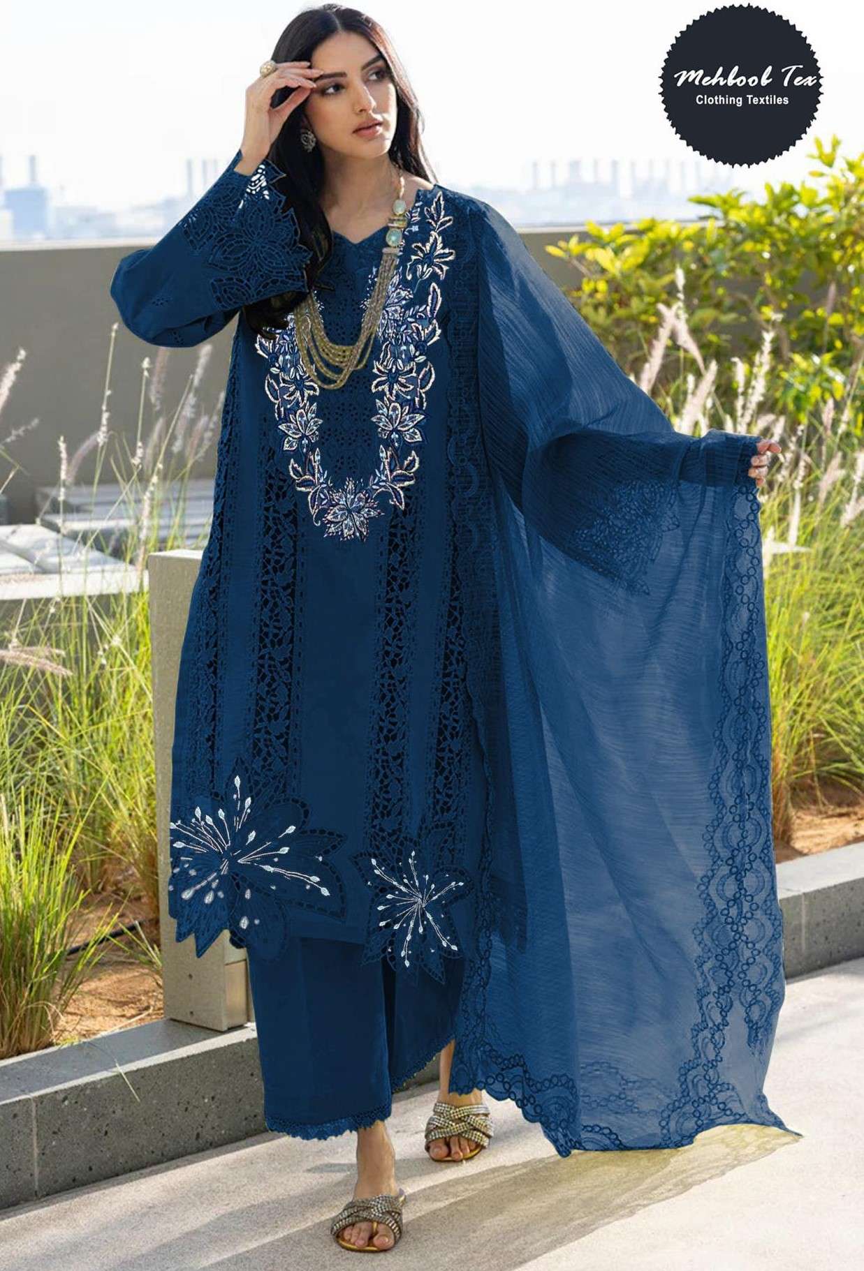 OMBRE LAWN COLLECTION 25 VOL 14 1667 PURE COTTON LAWN EMBROI...