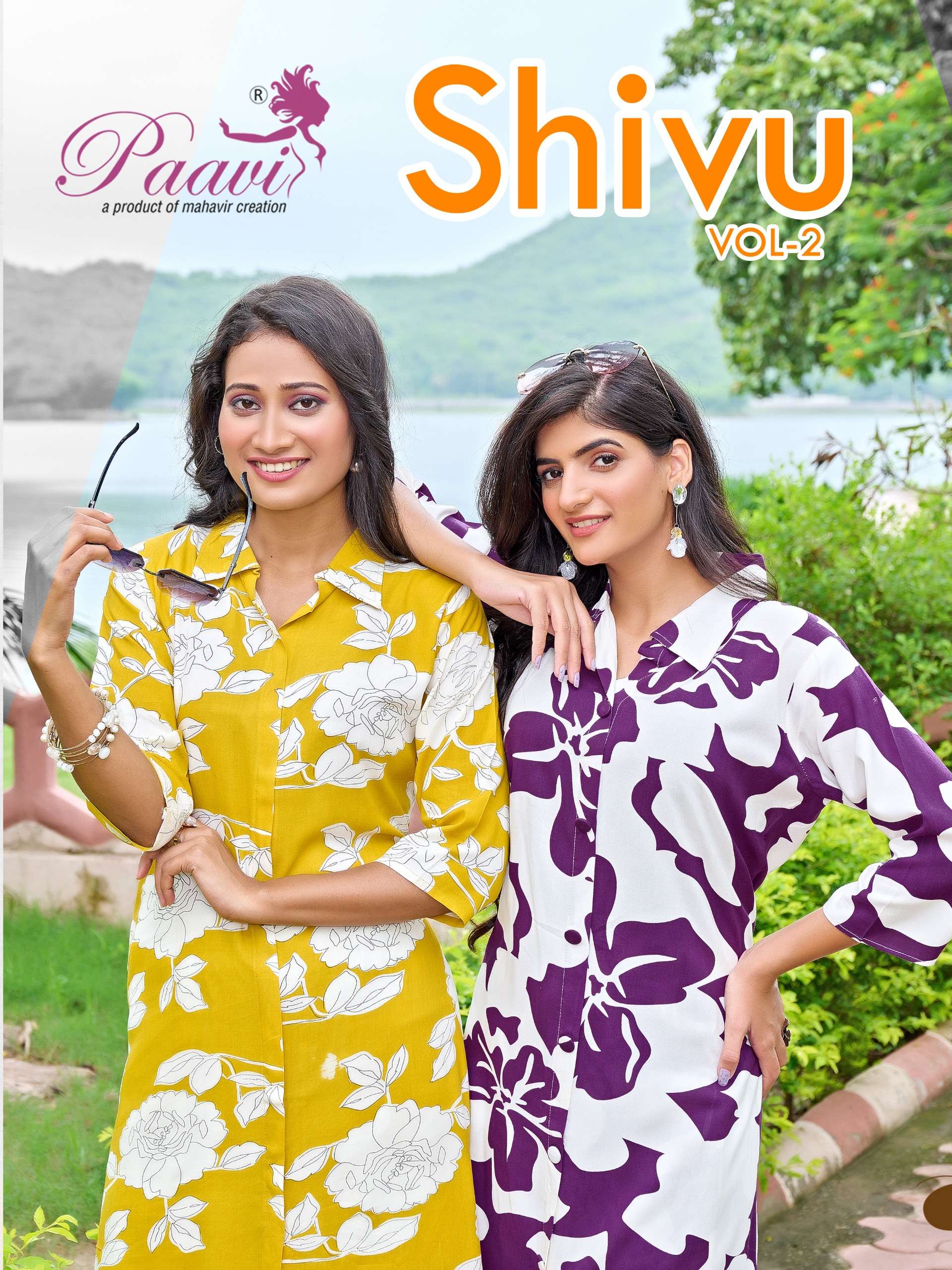 PAAVI SHIVU VOL 2 HEAVY RAYON PRINT CORD SET WITH POCKET RES...
