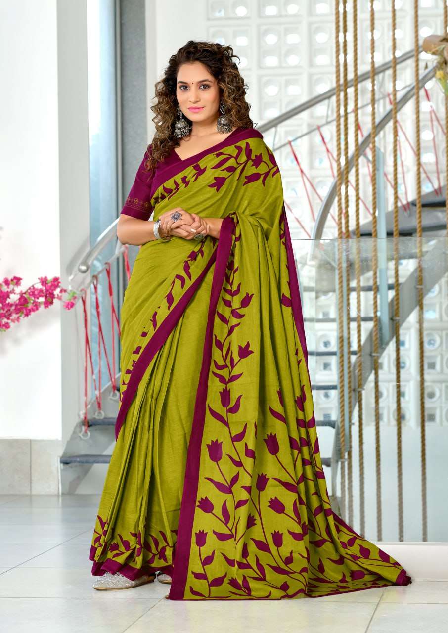 PADMAVATI SOFT BLOCK PRINT MAL MAL COTTON SAREE COLLECTION S...