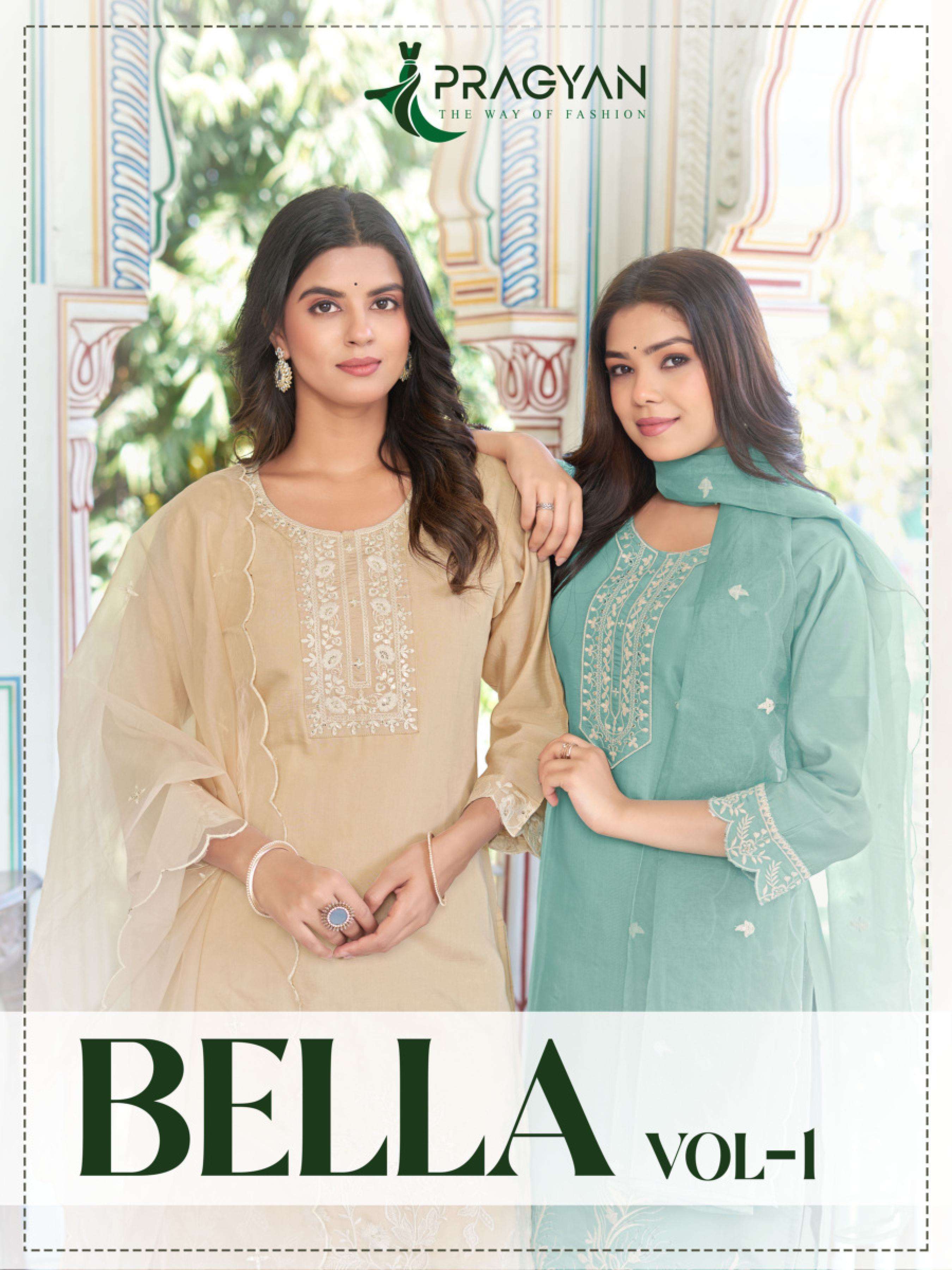 PRAGYAN BELA VOL 1 RAKHI COLLECTION SILK EMBROIDERY SUIT RES...