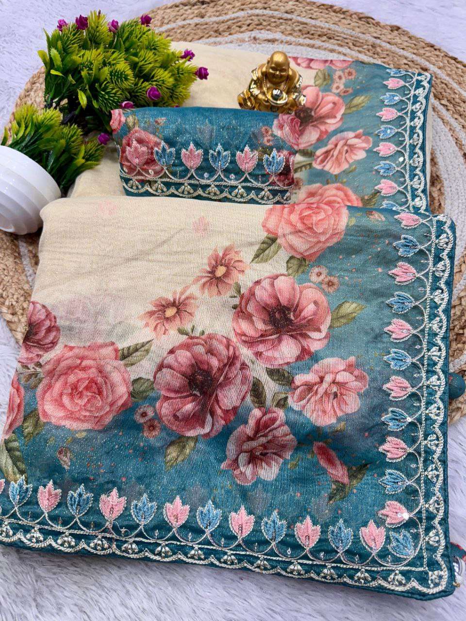 Premium Chanderi Viscose Saree with amazing work and trendy ...