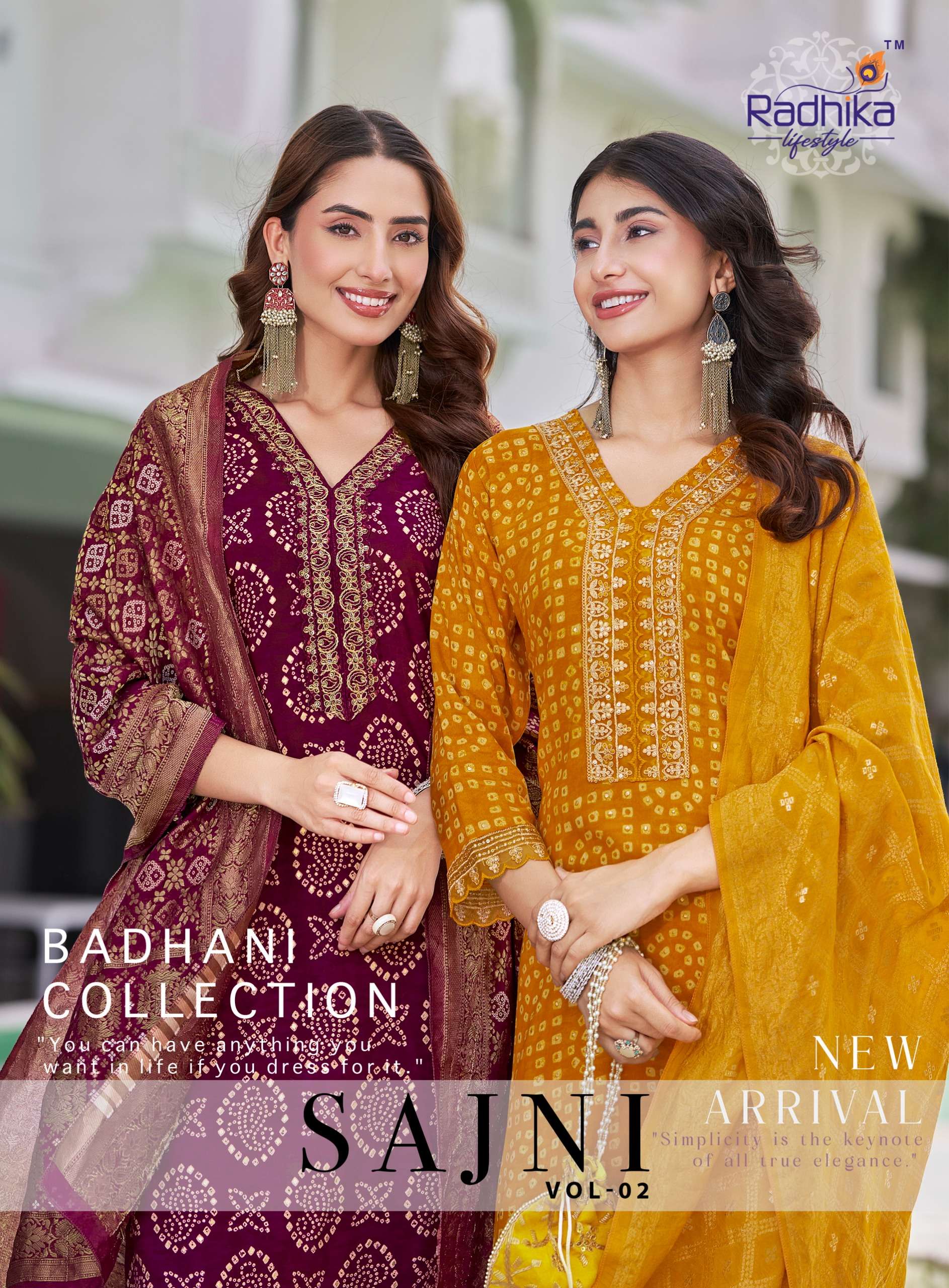 RADHIKA LIFESTYLE SAJNI VOL 2 LADIES DESI OUTFIT RAYON 3 PIE...