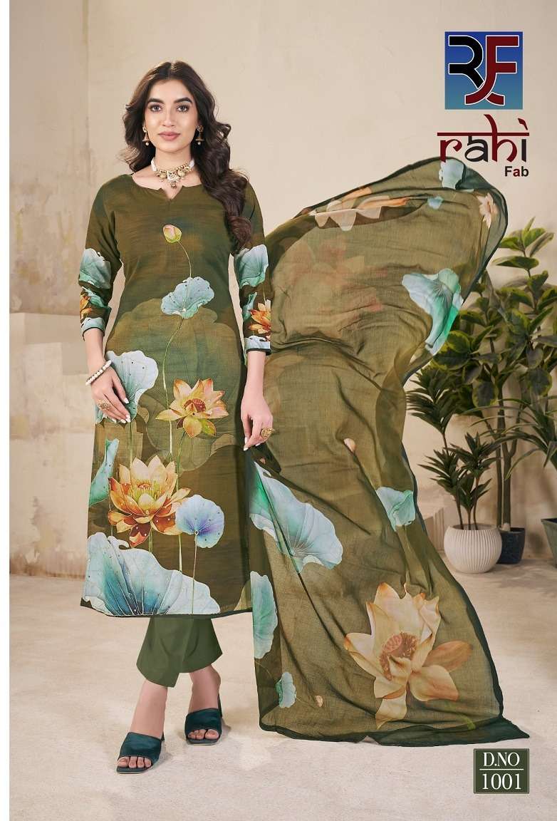 RAHI FAB ROYAL GOLD VOL 1 CAMBRIC COTTON FANCY PRINTED SALWA...