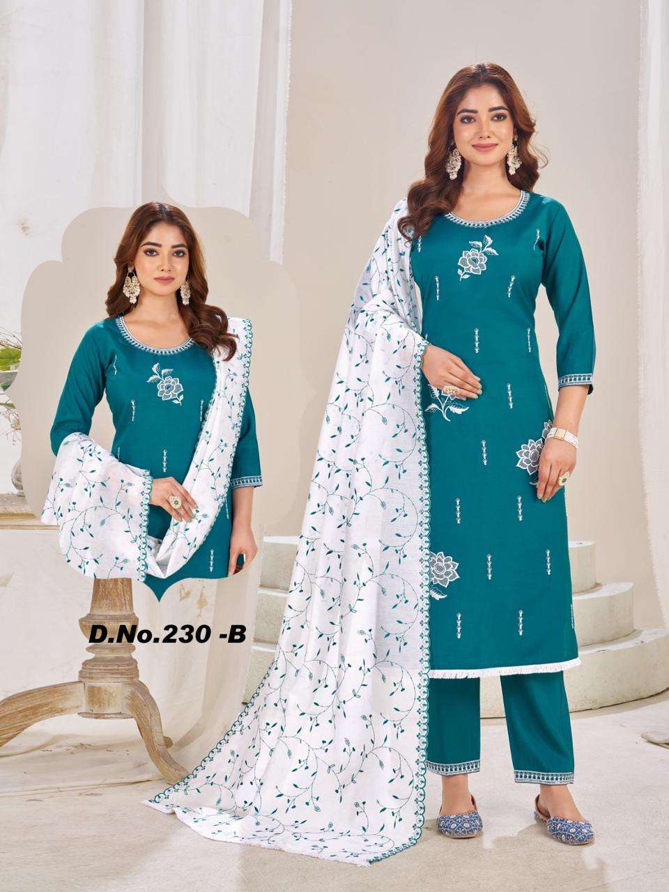 ROMAN SILK LUKHNOWI WORK SUIT FOR PARTY WEAR DEALER AKSHAR 2...