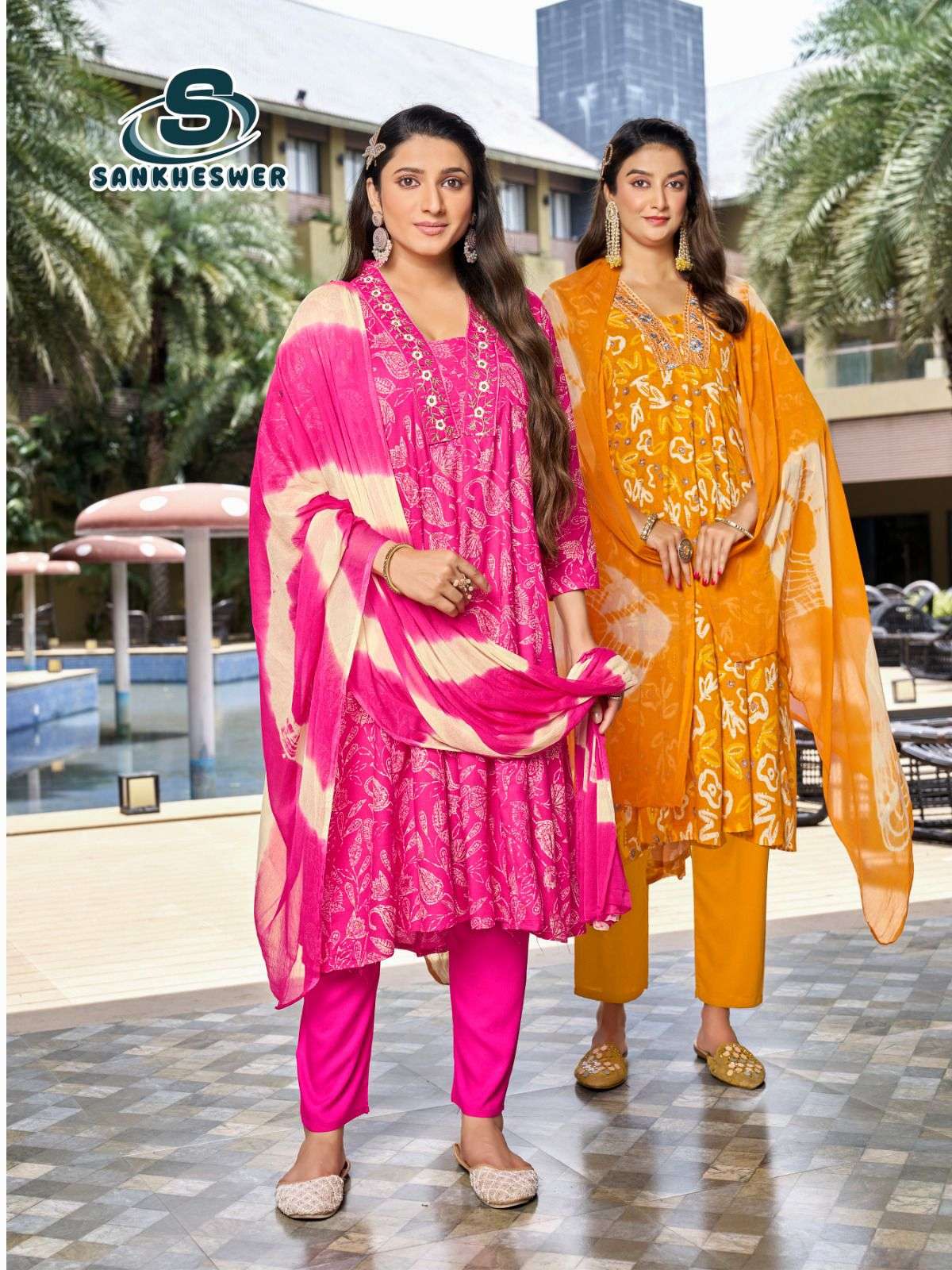 SANKHESWER AFFEIRS VOL 1 DAILY WEAR UMBRELLA RAYON FOIL PRIN...