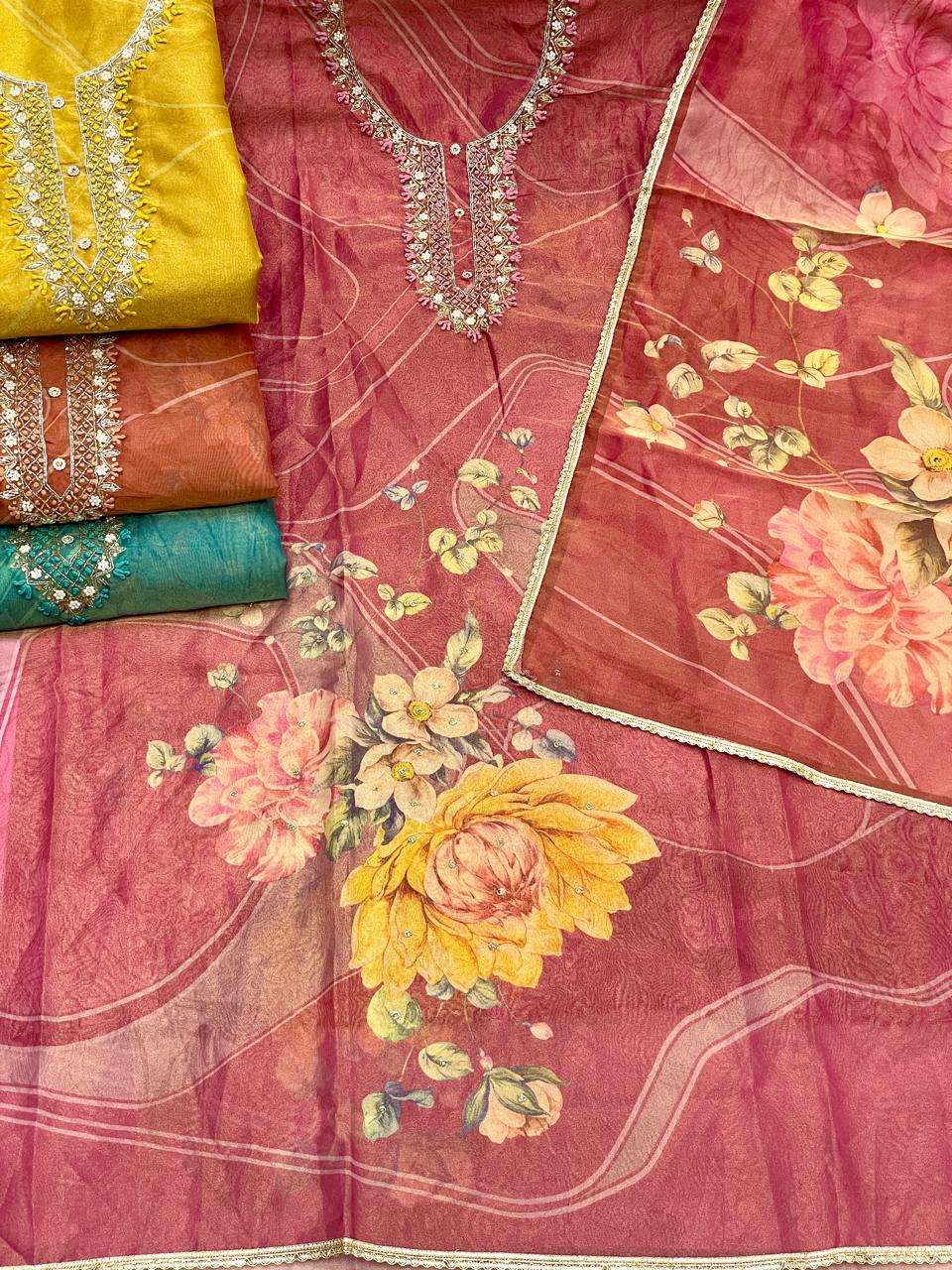 SIARA VISCOSE SIMMAR DIGITAL HANDWORK SUIT COLLECTION ETHNIC...