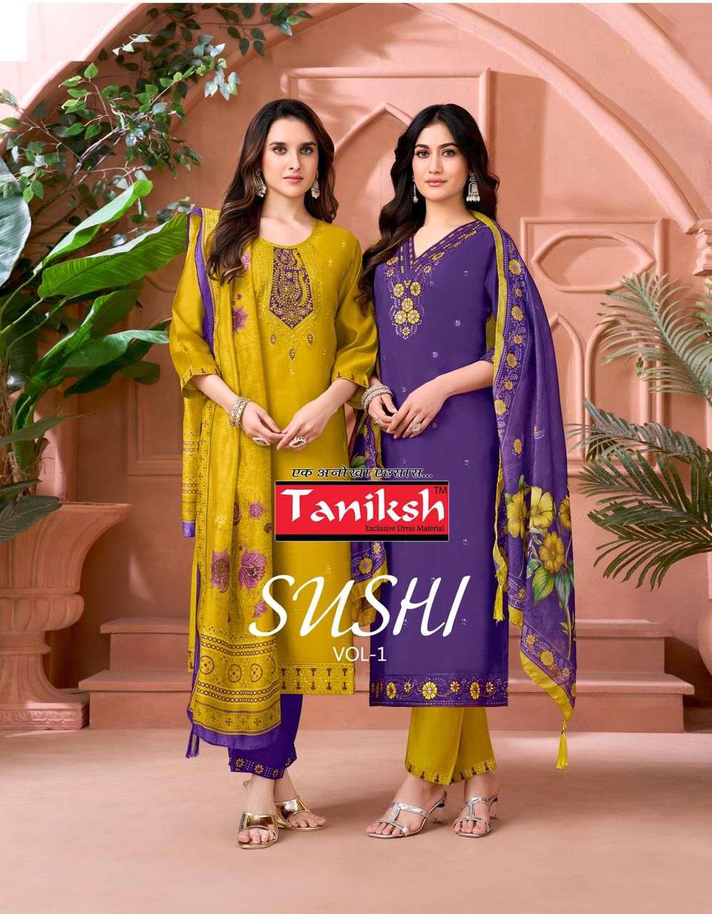 TANIKSH SUSHI VOL 1 ROMAN EMBROIDERY SUIT FOR FESTIVAL COLLE...