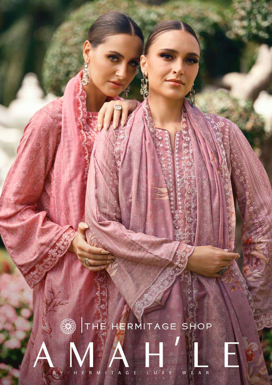 THE HERMITAGE SHOP AMAHLE LAWN NECK SLEEVES WORK UNSTITCH SU...