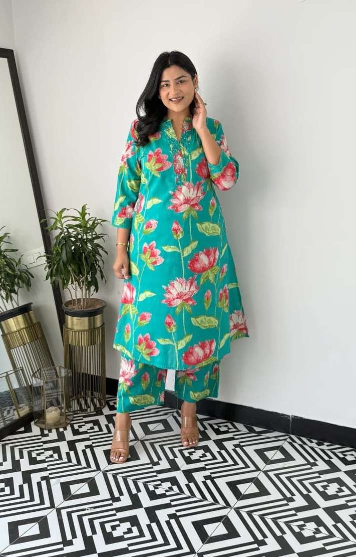 TREND OFFICE AND COLLEGE OUTFIT JAIPUR PRINT COTTON CORD SET...