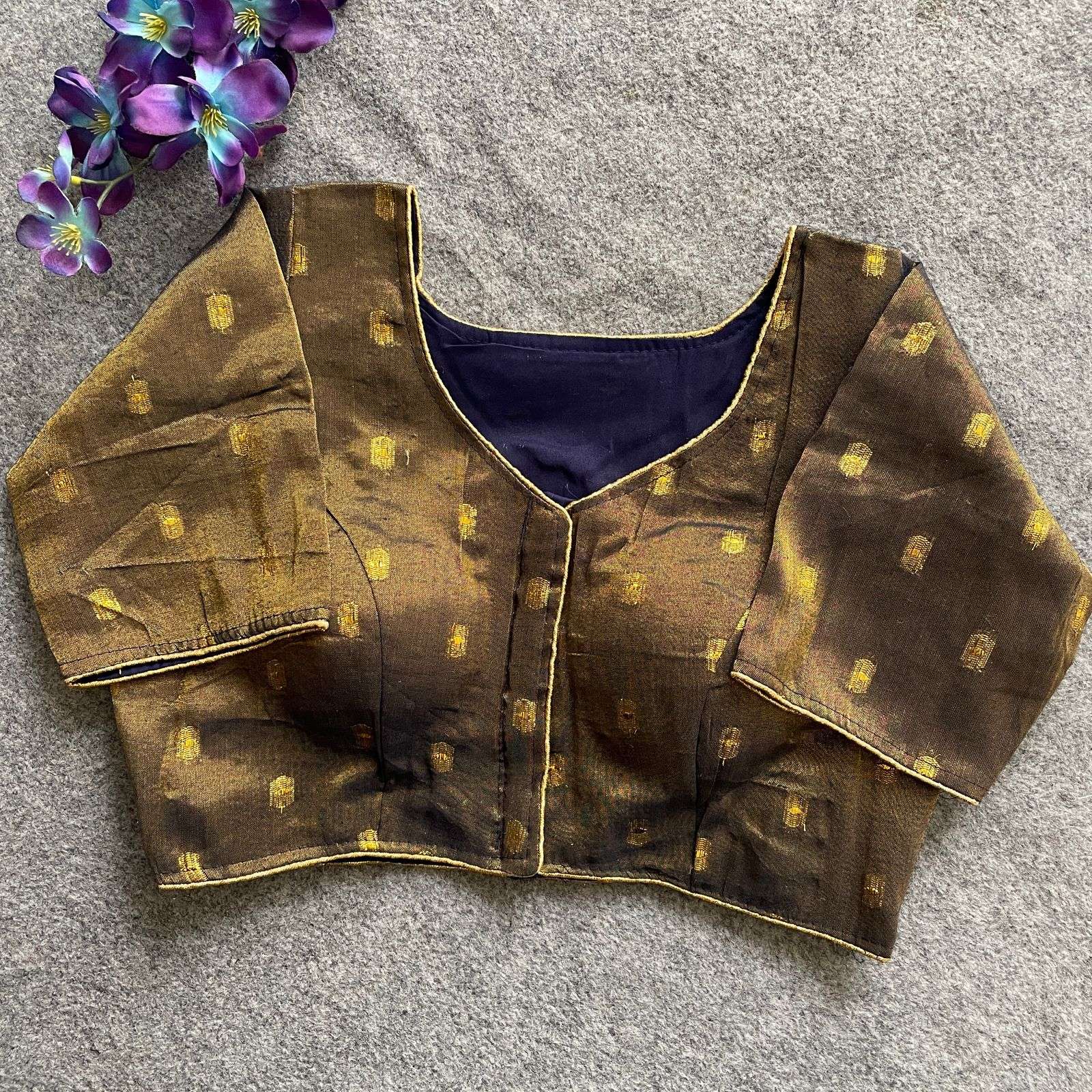 Tusser Silk fabric fancy look stich blouse best online rate ...