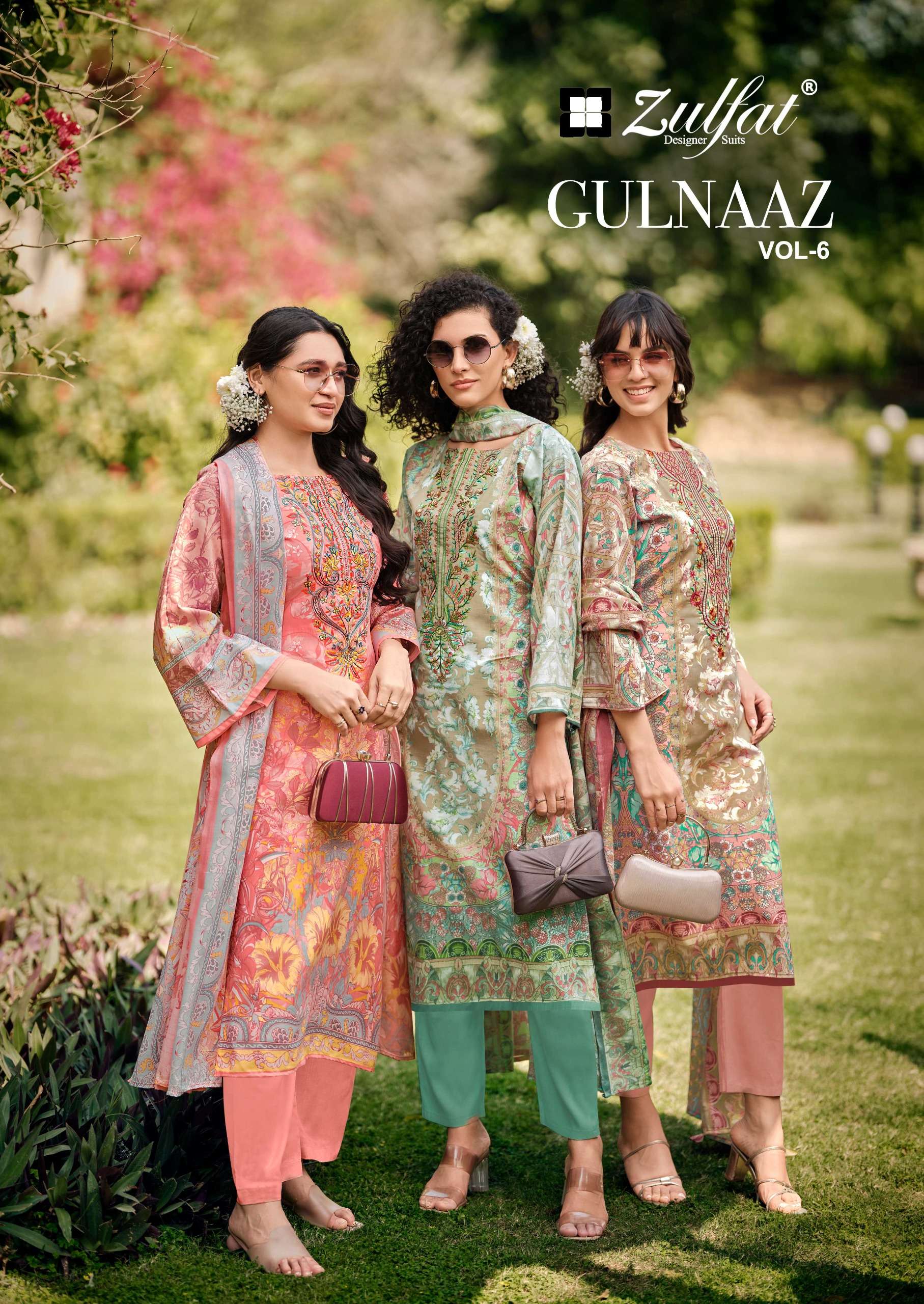 ZULFAT DESIGNER SUIT GULNAAZ VOL 6 EXCLUSIVE COTTON DIGITAL ...