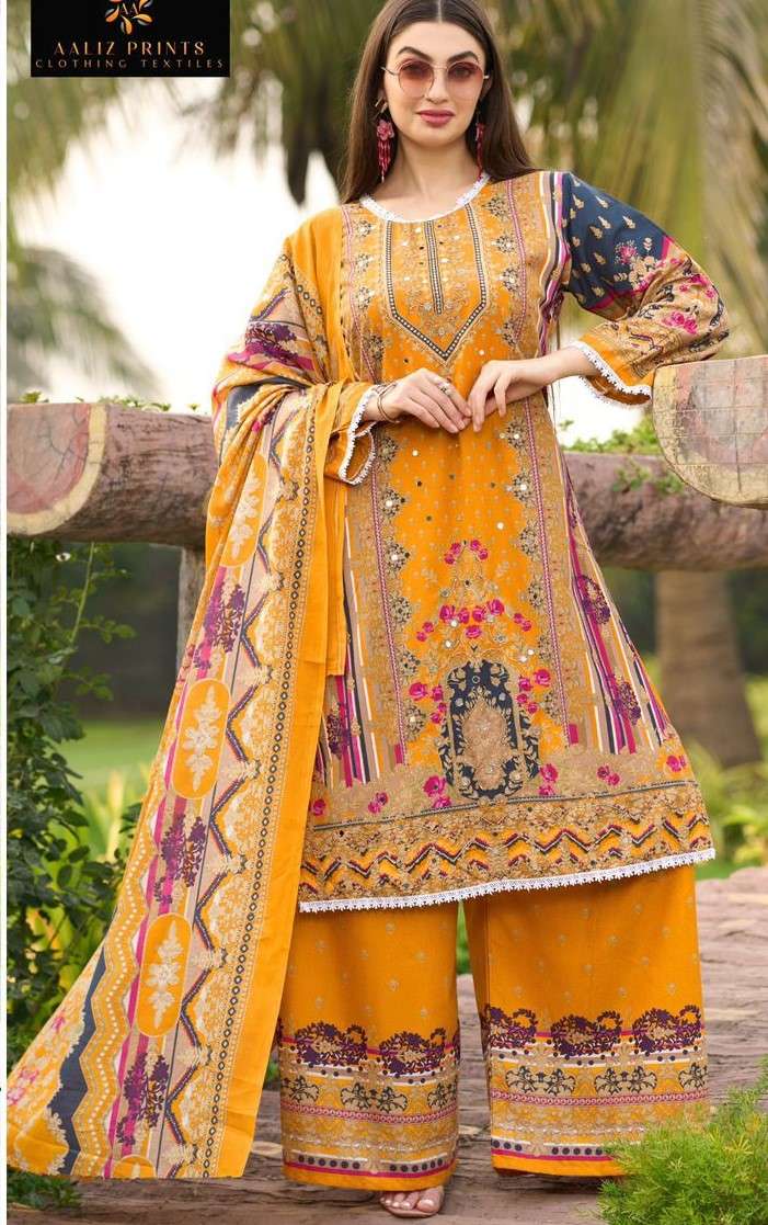 AALIZ PRINTS ALIZA VOL 5 PAKISTANI DESIGN INDIAN COTTON HAND...