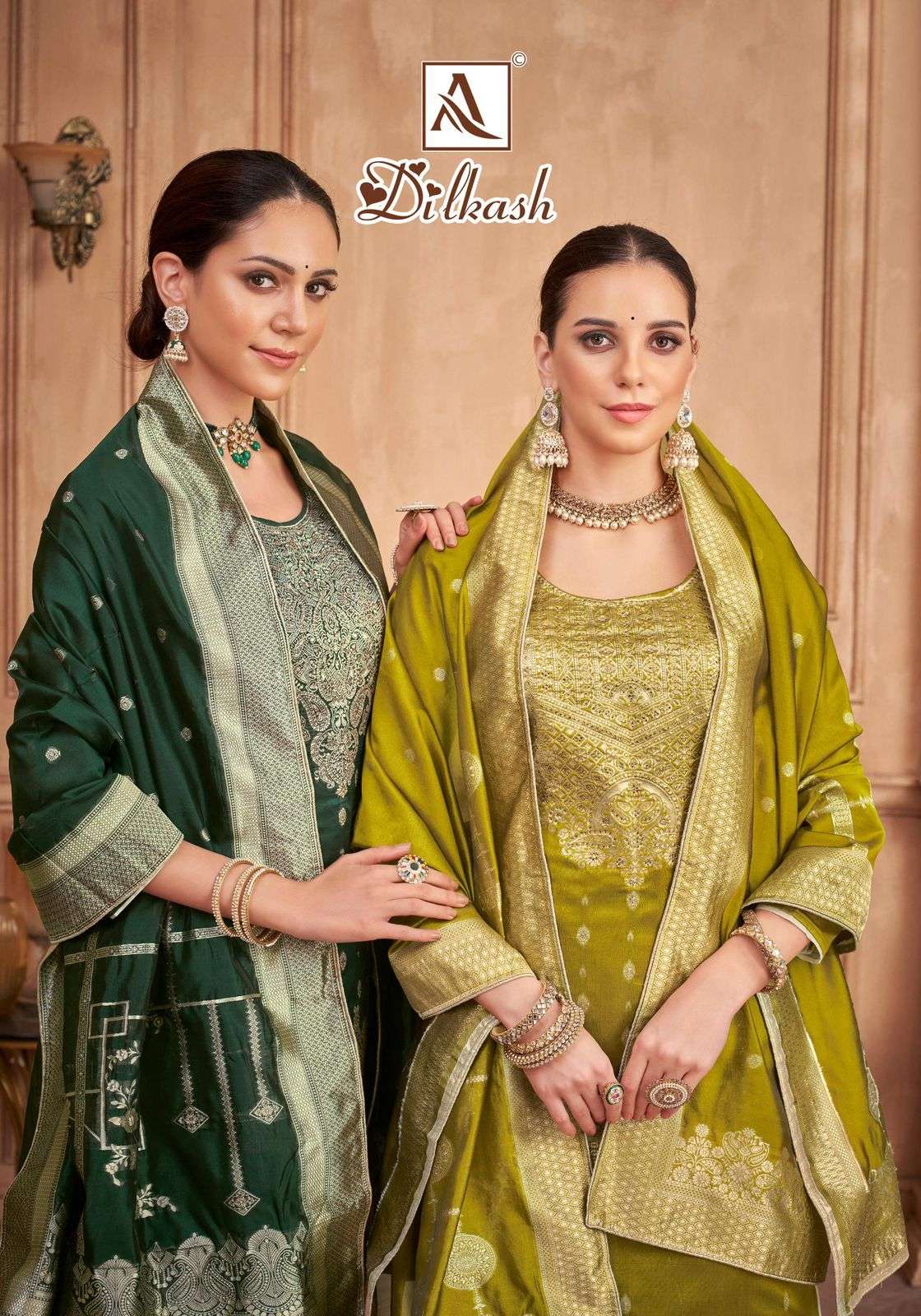 ALOK SUIT DILKASH PREMIUM WEAVING JACQUARD DESIGN SUIT FOR F...