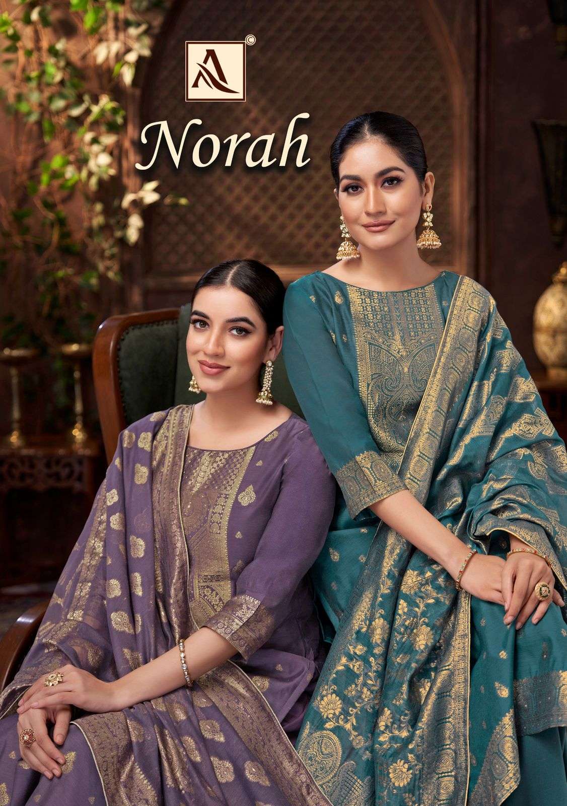 ALOK SUIT NORAH WEAVE JACQUARD DESIGNER SALWAR SUIT COLLECTI...