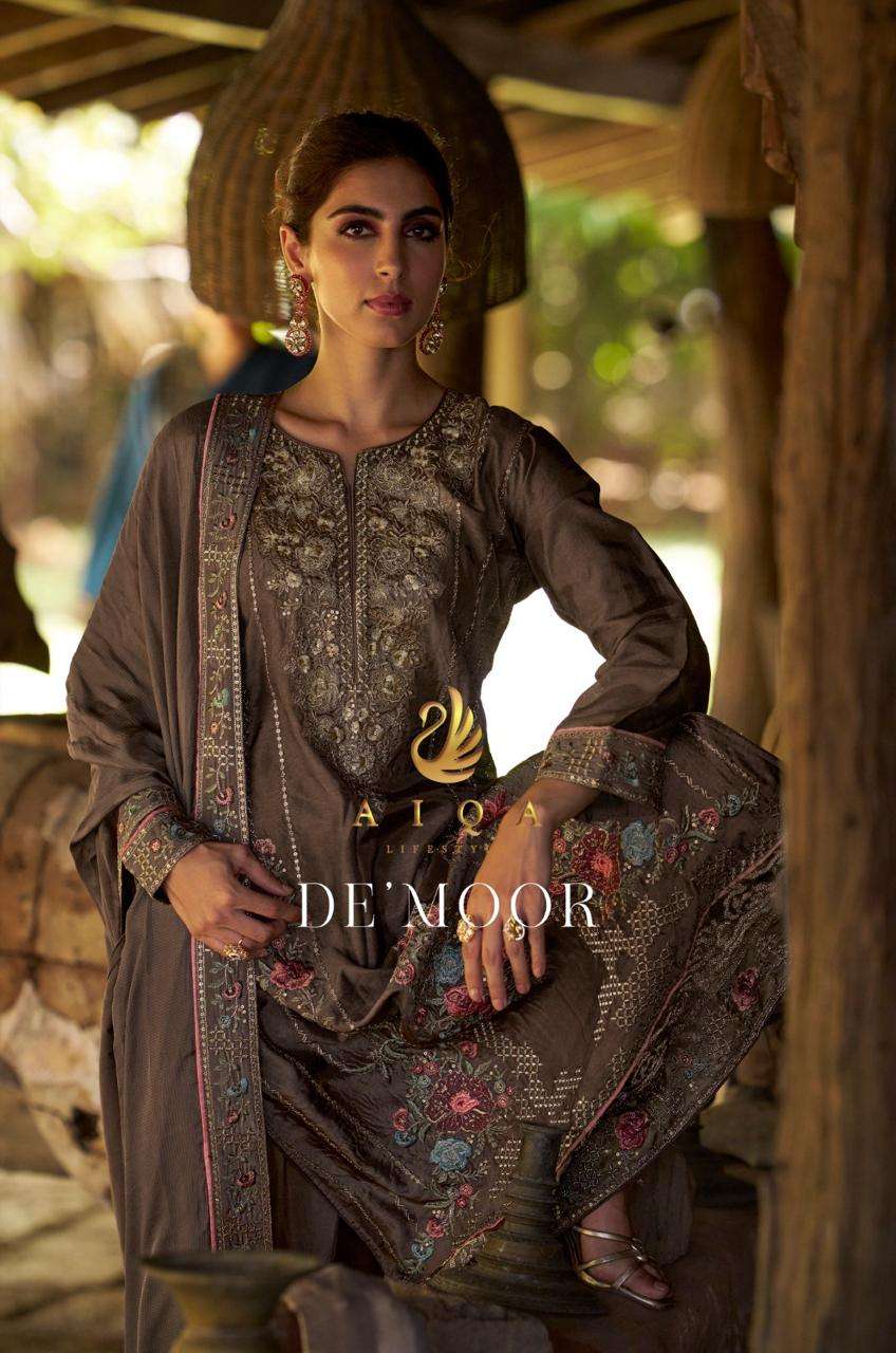 ALQA DE MOOR PURE RASSIYAN SILK RICH PATTERN SUIT FOR UNSTIT...
