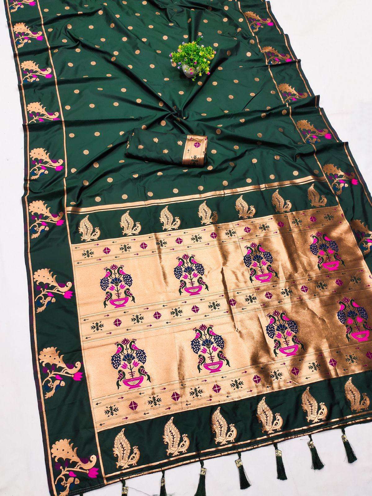 Avantika SOFT SILK PAITHANI DESIGN TRADITIONAL LOOK SAREE BE...