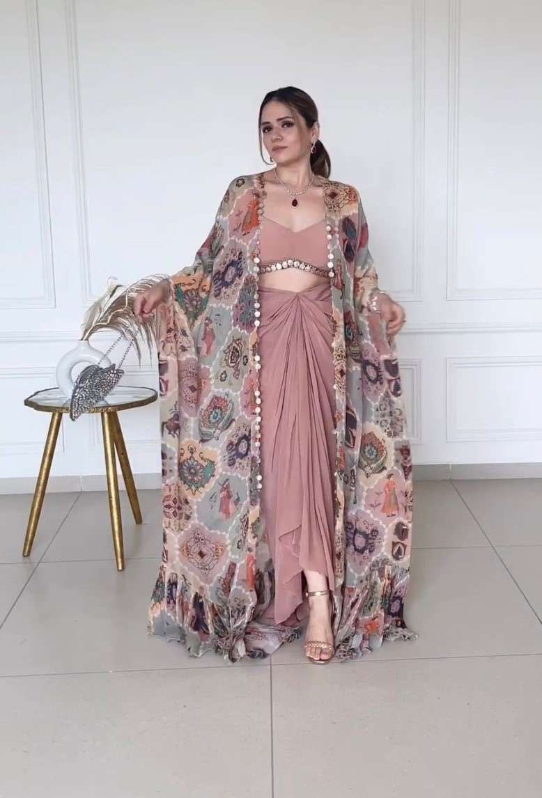 BE BHANDERI BE 134 DUBAI OUTFIT WESTERN STYLE KOTI CHOLI BOT...