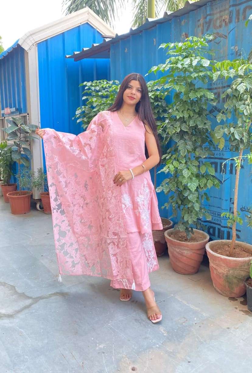 BEAUTIFUL SILK FABRIC DESIGNER KURTI PALAZZO SUIT FOR WOMEN ...