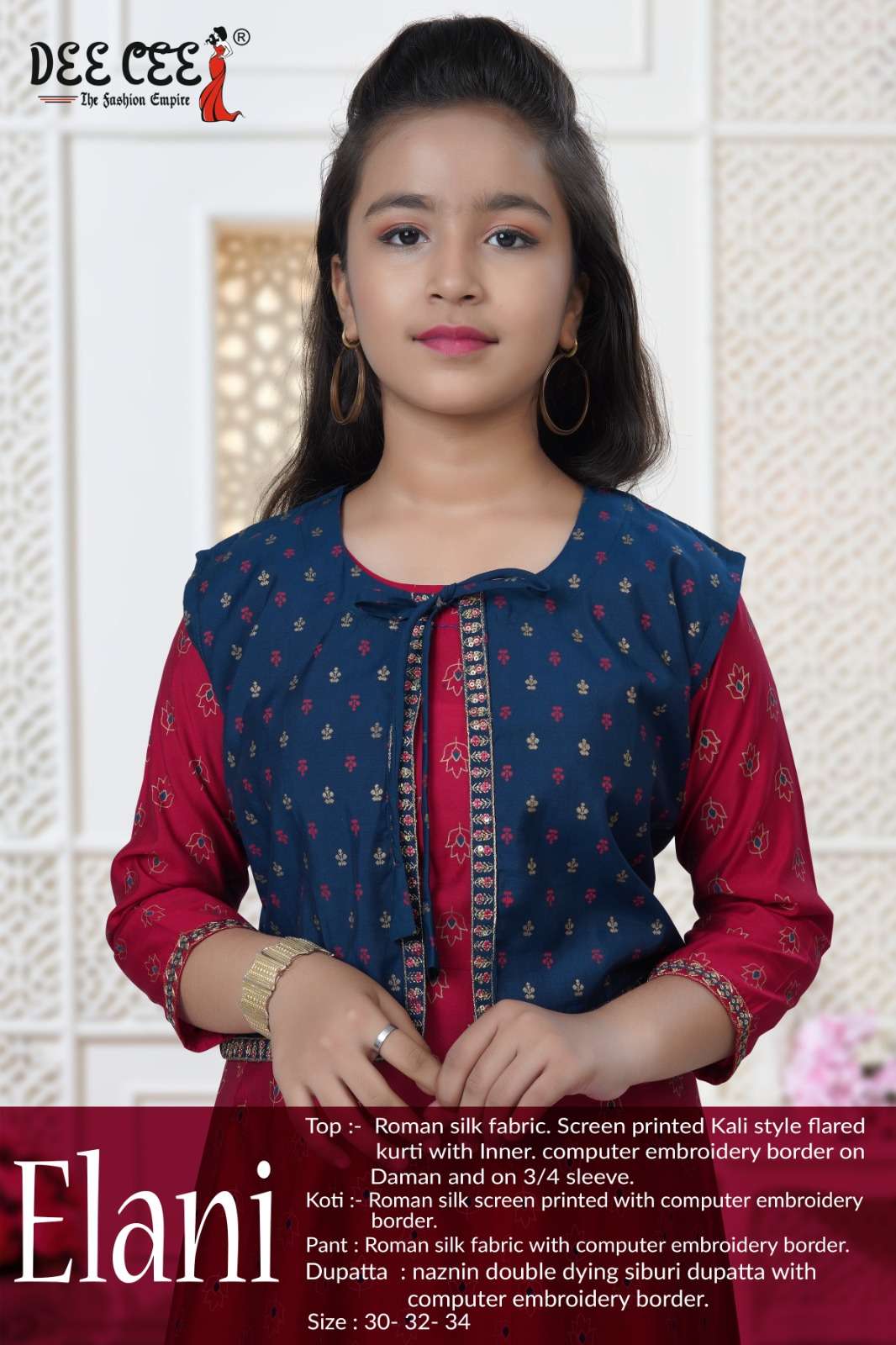 DEECEE ELANI SILK FABRIC DESIGNER KURTI KOTI STYLE SUIT FOR ...