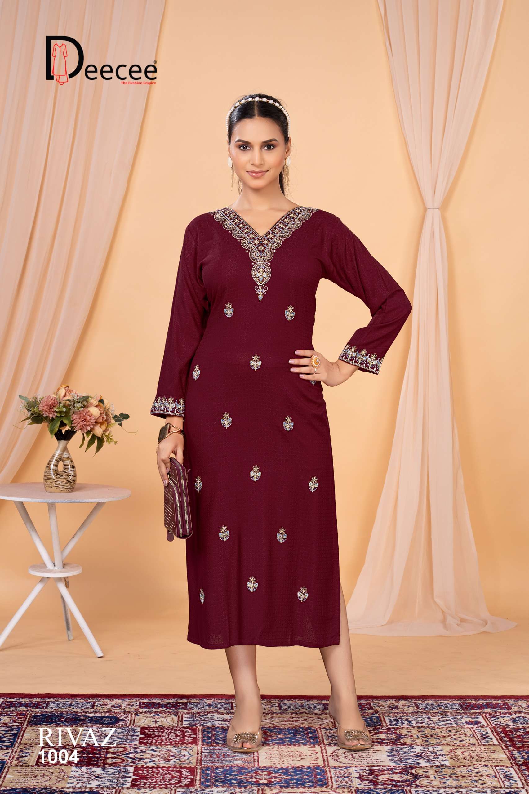 DEECEE RIVAZ OFFICE AND COLLEGE GIRLS DAILY WEAR RAYON KURTI...