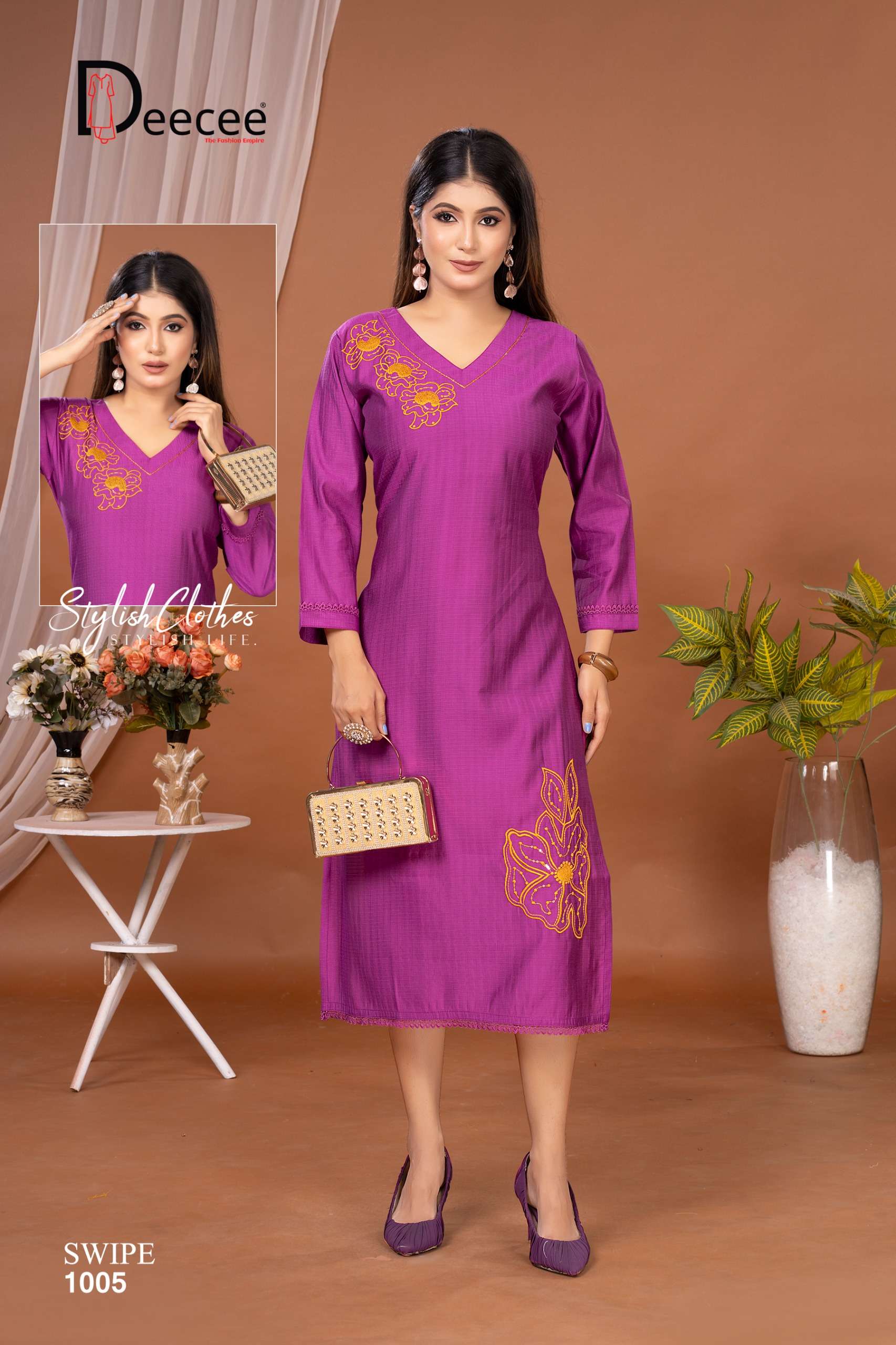 DEECEE SWIPE IMPORTED FABRIC STRAIGHT KURTI FOR CASUAL LOOK ...