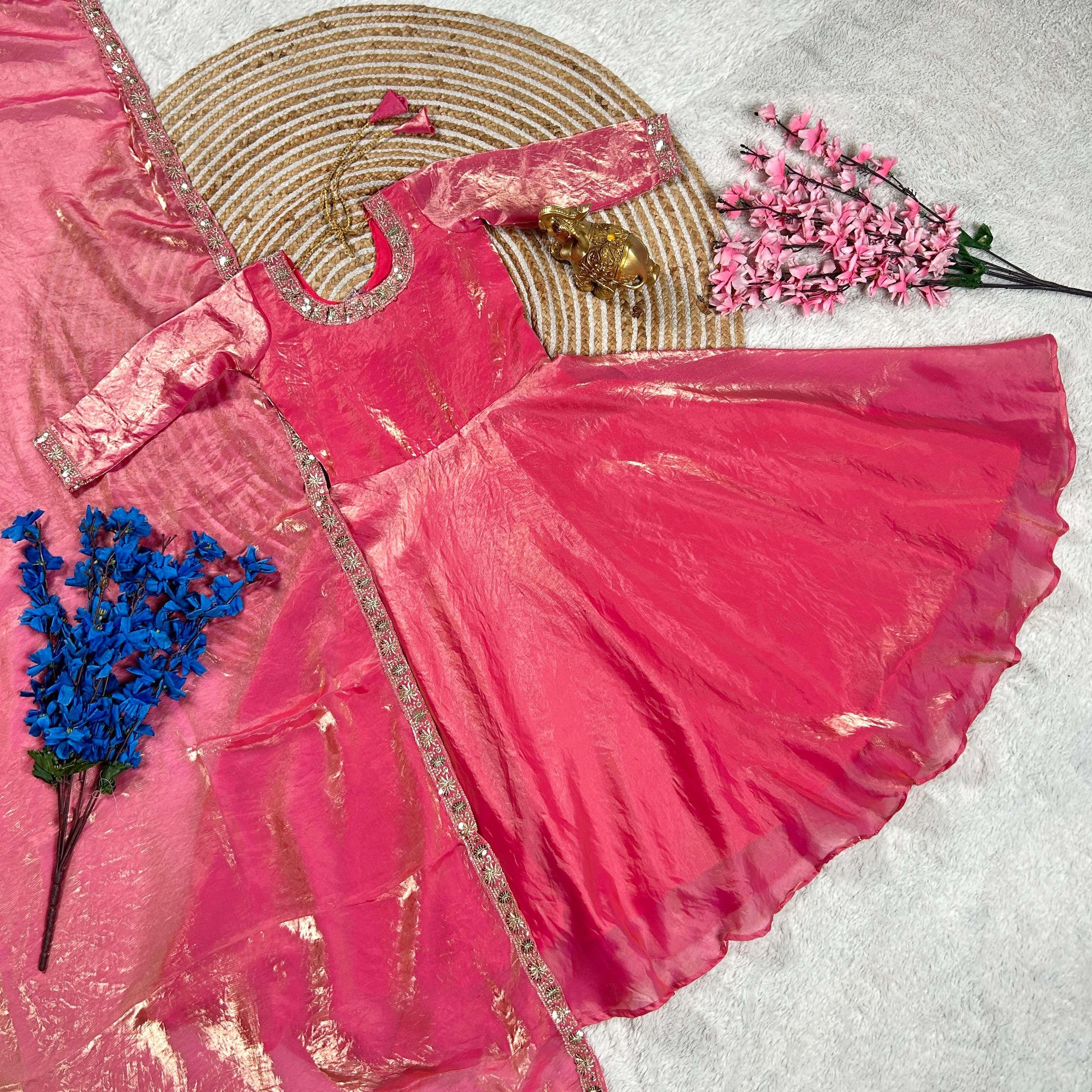 FESTIVAL SPECIAL ANARKALI STYLE KIDS GOWN WITH FANCY DUPATTA...