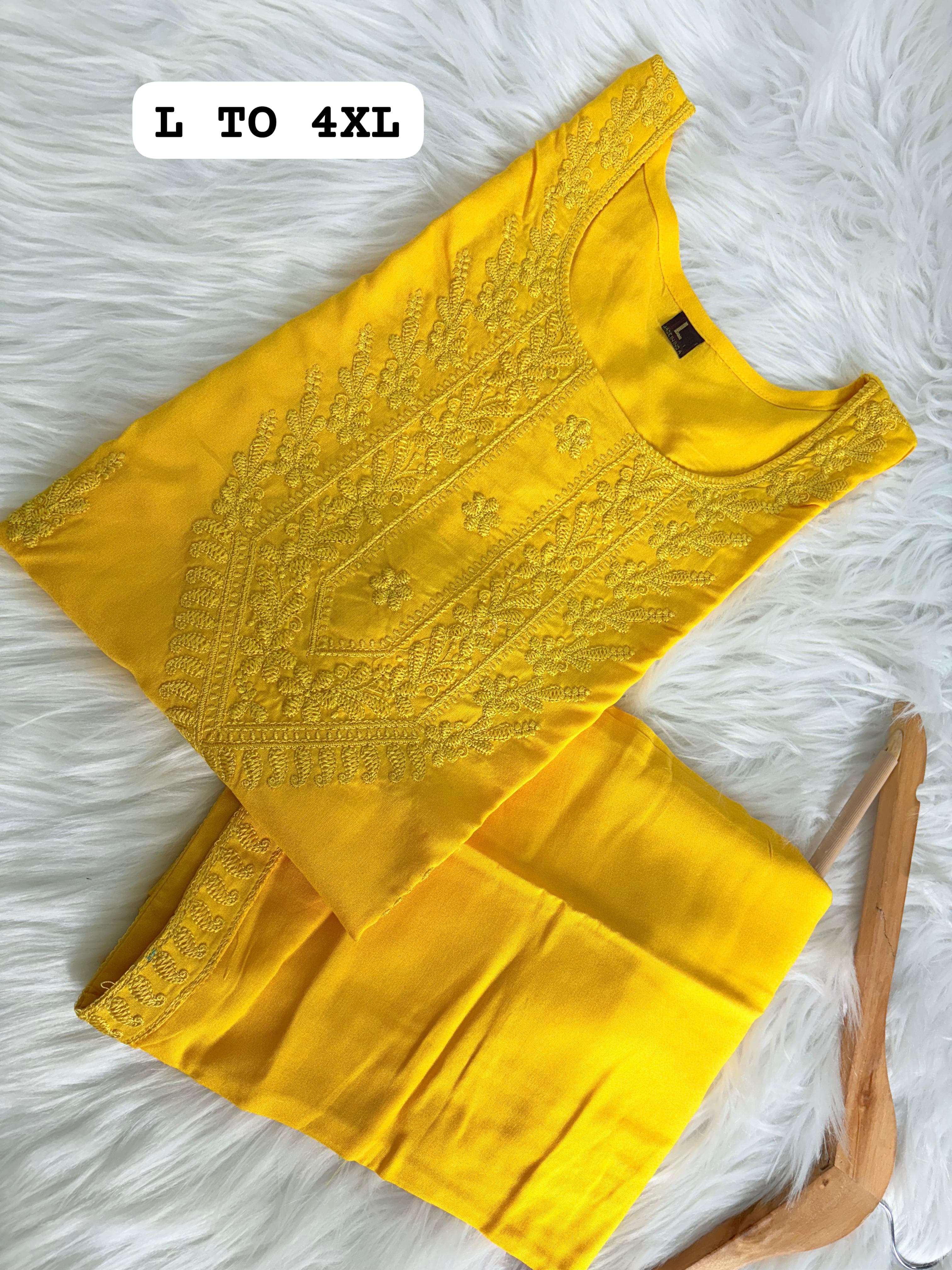 FESTIVAL WEAR HEAVY LUKHNOVI WORK KURTI PANT SUIT SUPPLIER V...