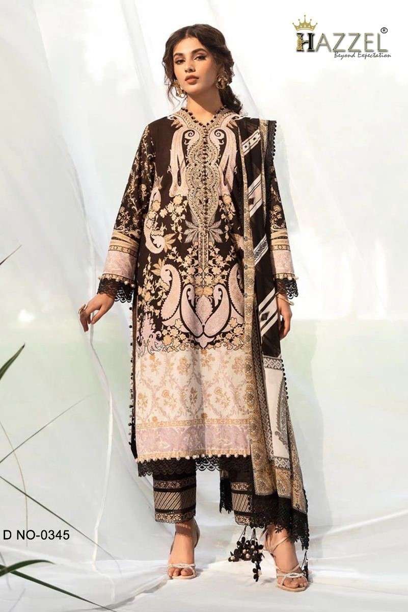 HAZZEL SANA SAFINAZ 0345 TRENDING MODAL PAKISTANI BLACK SUIT...
