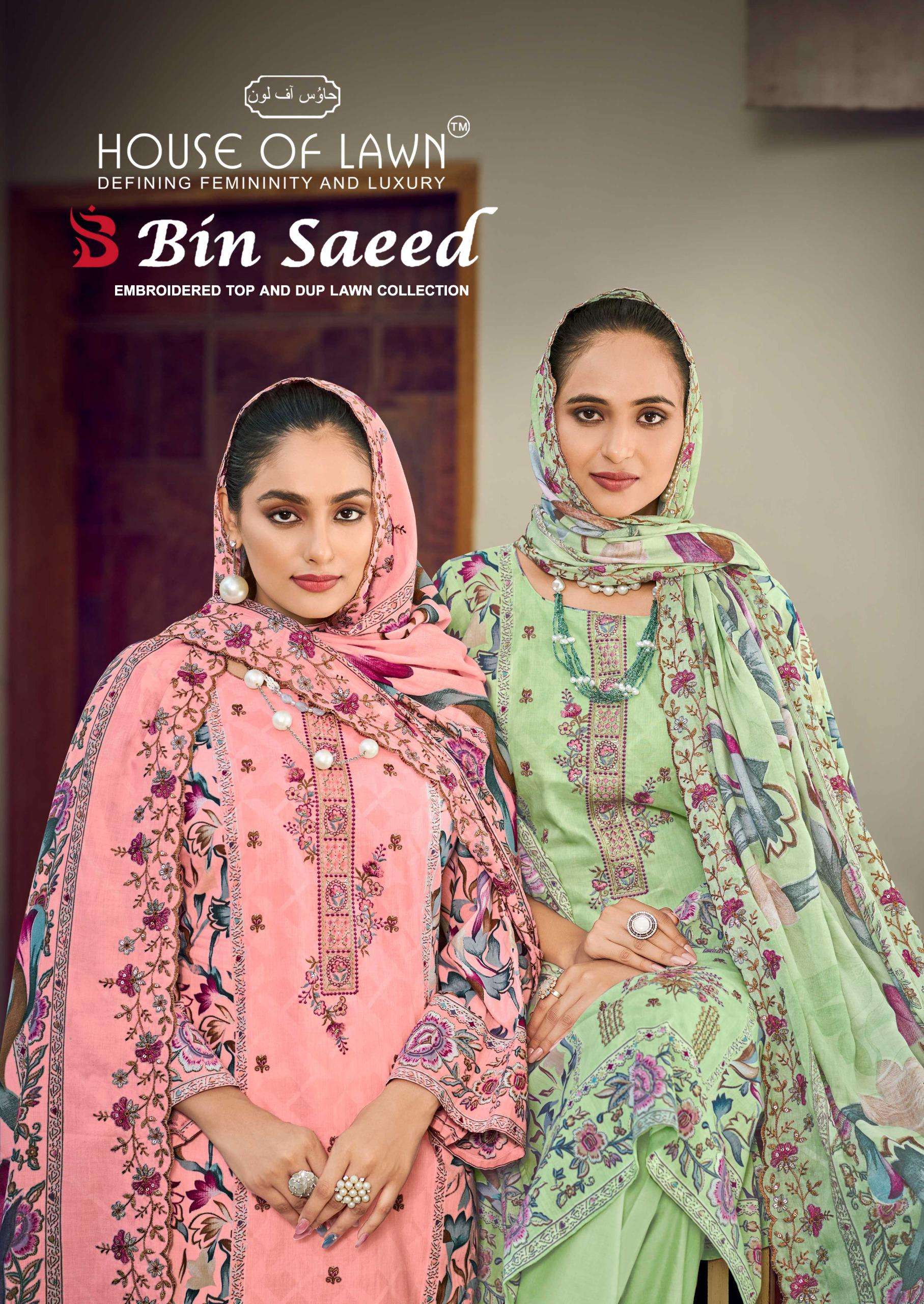 HOUSE OF LAWN BIN SAEED TO & DUP WORK COTTON DIGITAL PRINTED...