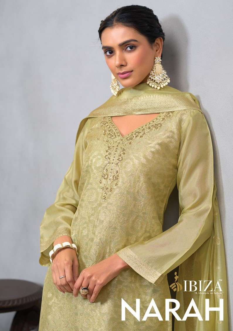 IBIZA NARAH CELEBRATION TRADITIONAL KOSA SILK JACQUARD PRINT...